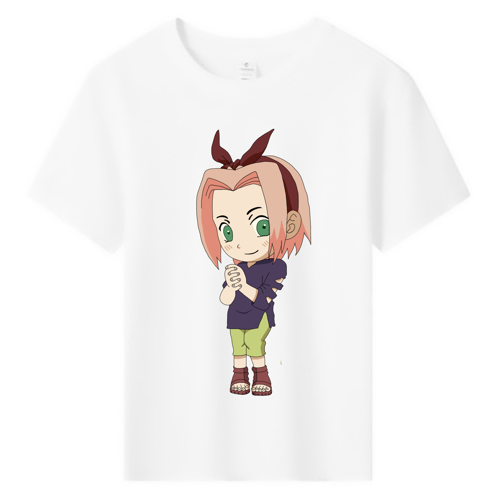（画像用） NARUTO -ナルト- 春野サクラ Haruno Sakura 綿100％キッズTシャツ（フロントプリント）
