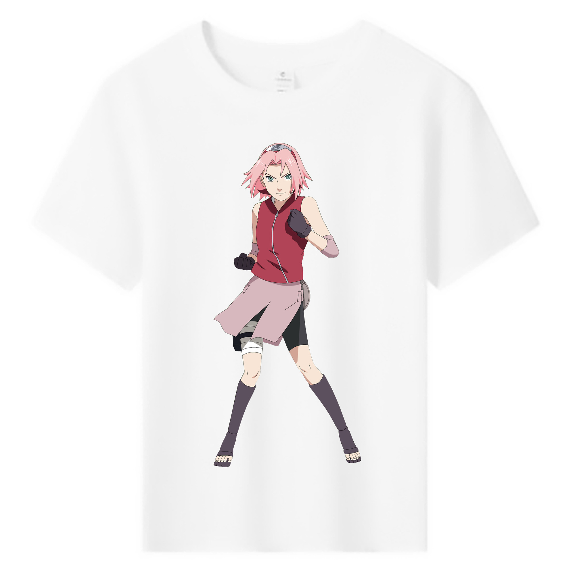 （画像用） NARUTO -ナルト- 春野サクラ Haruno Sakura 綿100％キッズTシャツ（フロントプリント）