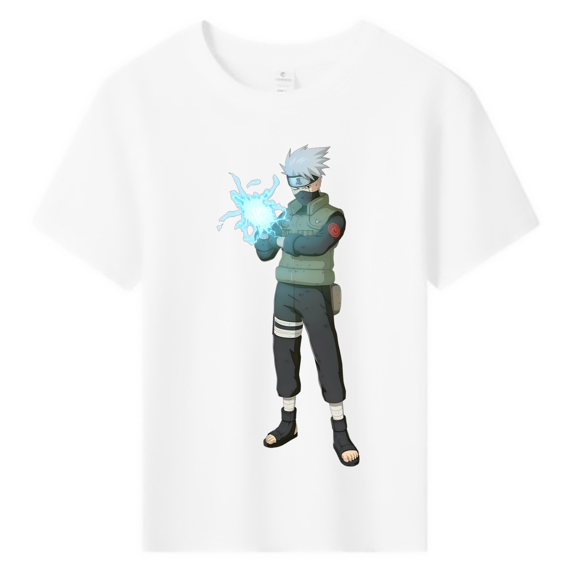 （画像用） NARUTO -ナルト- はたけ カカシ Hatake Kakashi 綿100％キッズTシャツ（フロントプリント）