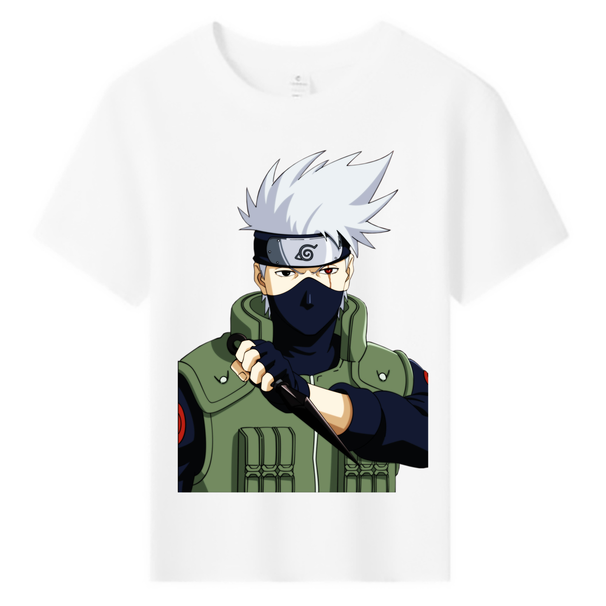 （画像用） NARUTO -ナルト- はたけ カカシ Hatake Kakashi 綿100％キッズTシャツ（フロントプリント）