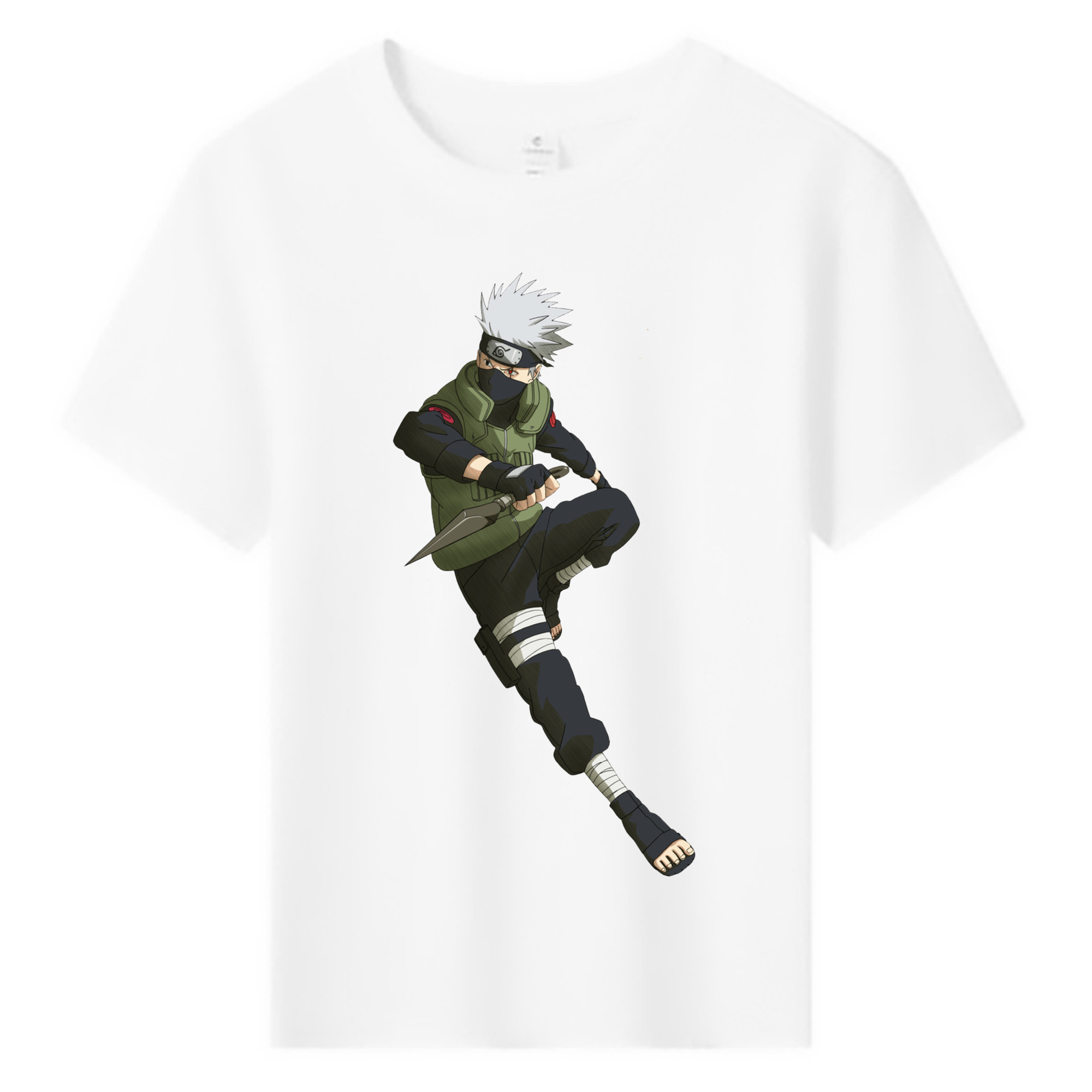 （画像用） NARUTO -ナルト- はたけ カカシ Hatake Kakashi 綿100％キッズTシャツ（フロントプリント）
