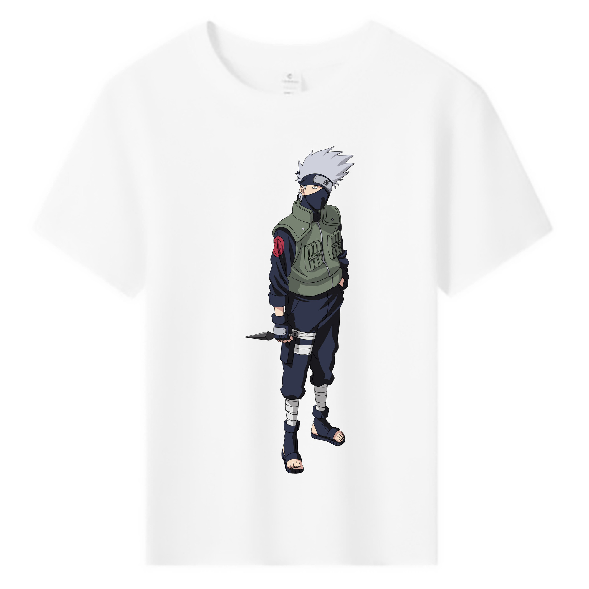 （画像用） NARUTO -ナルト- はたけ カカシ Hatake Kakashi 綿100％キッズTシャツ（フロントプリント）