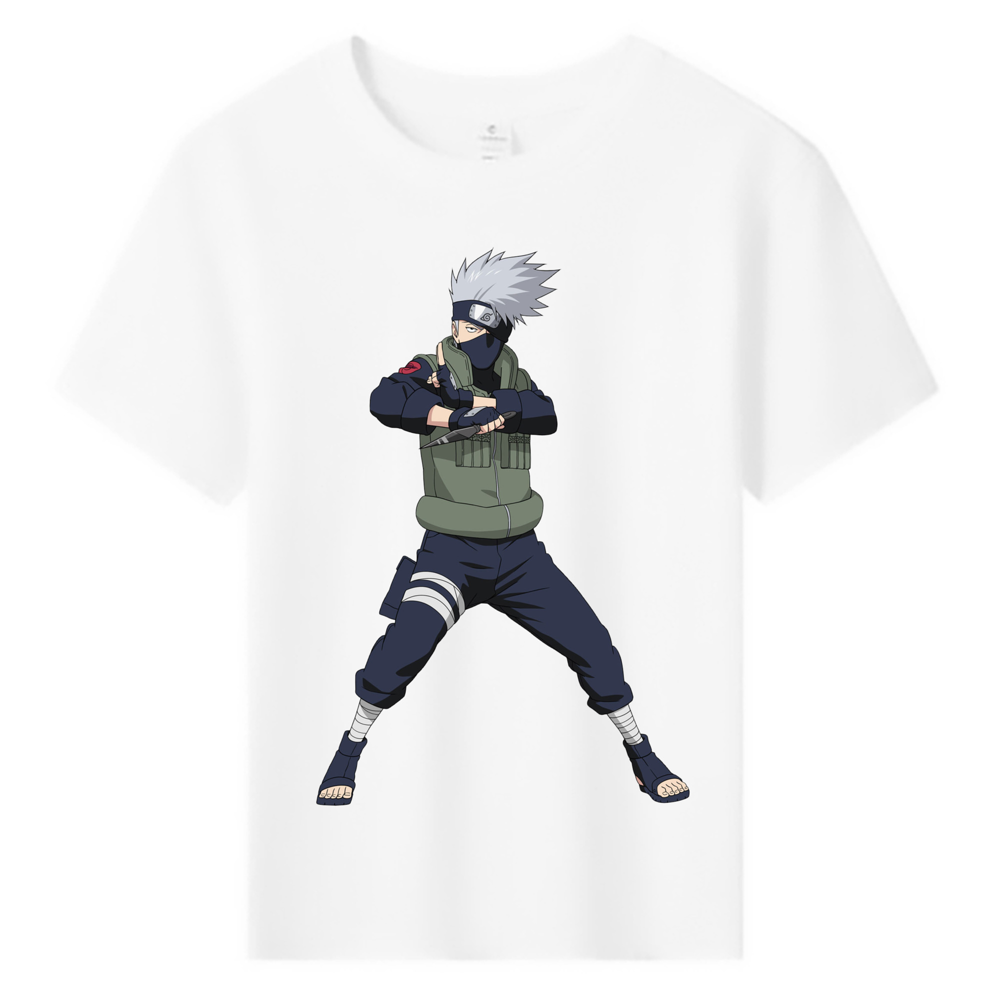 （画像用） NARUTO -ナルト- はたけ カカシ Hatake Kakashi 綿100％キッズTシャツ（フロントプリント）