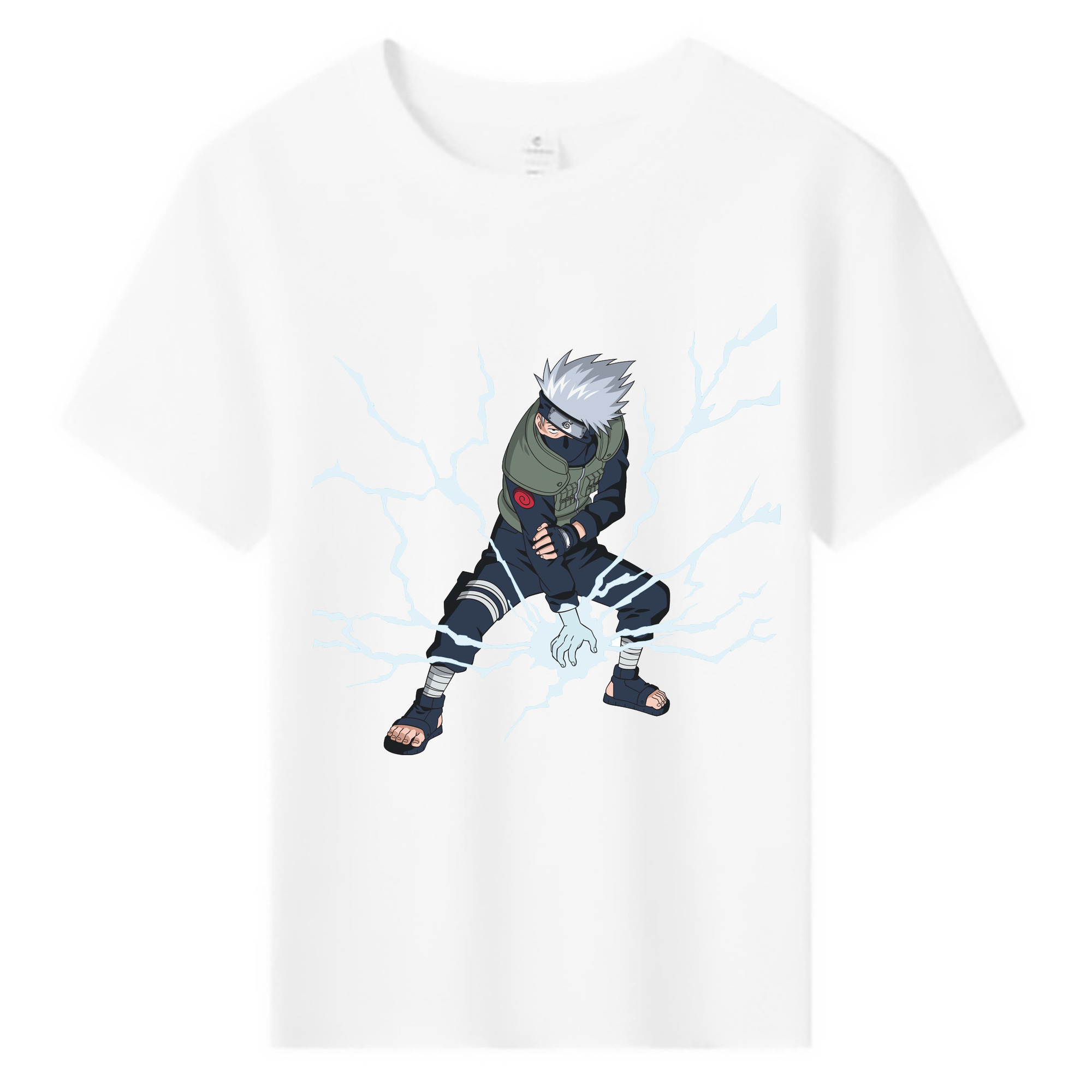 （画像用） NARUTO -ナルト- はたけ カカシ Hatake Kakashi 綿100％キッズTシャツ（フロントプリント）