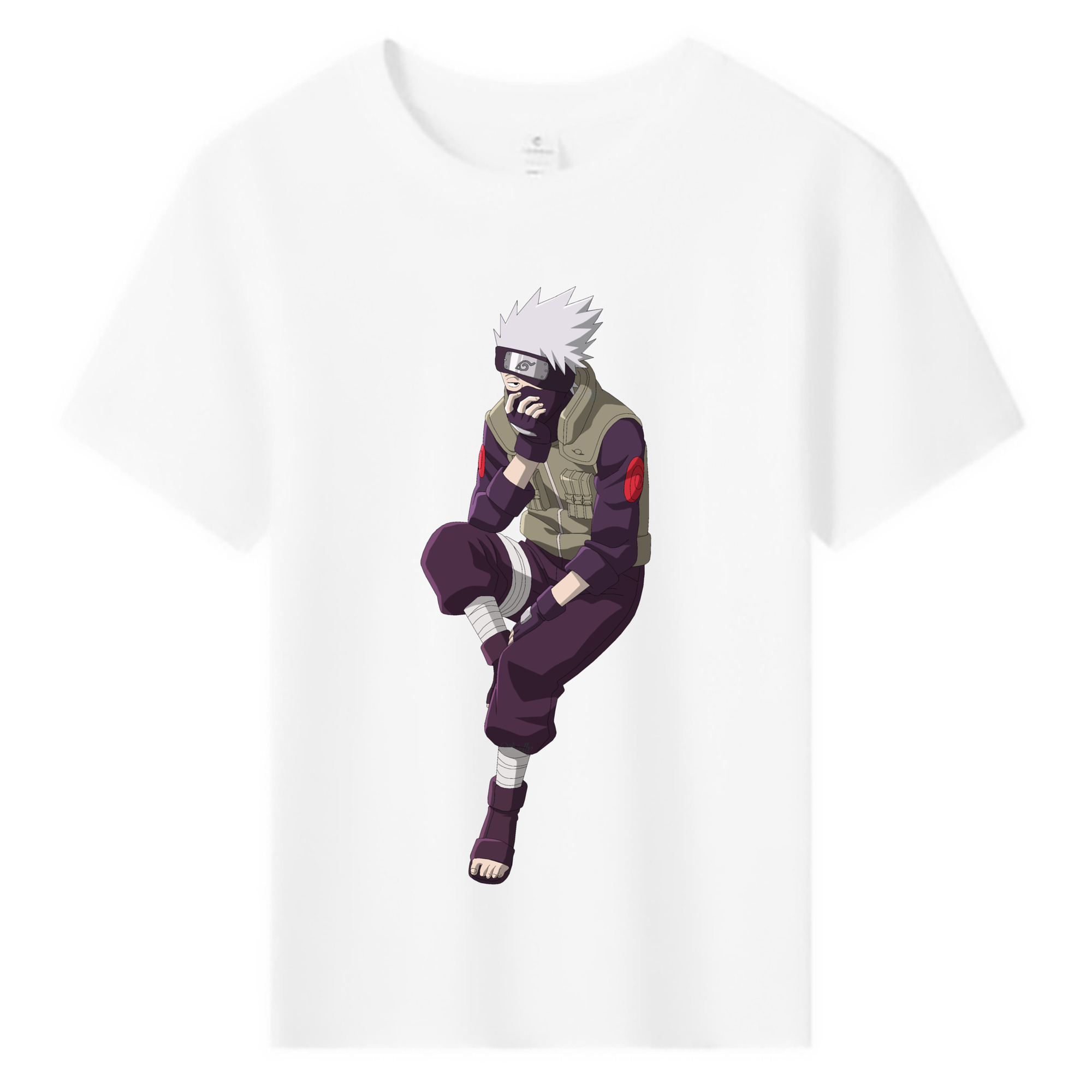 （画像用） NARUTO -ナルト- はたけ カカシ Hatake Kakashi 綿100％キッズTシャツ（フロントプリント）