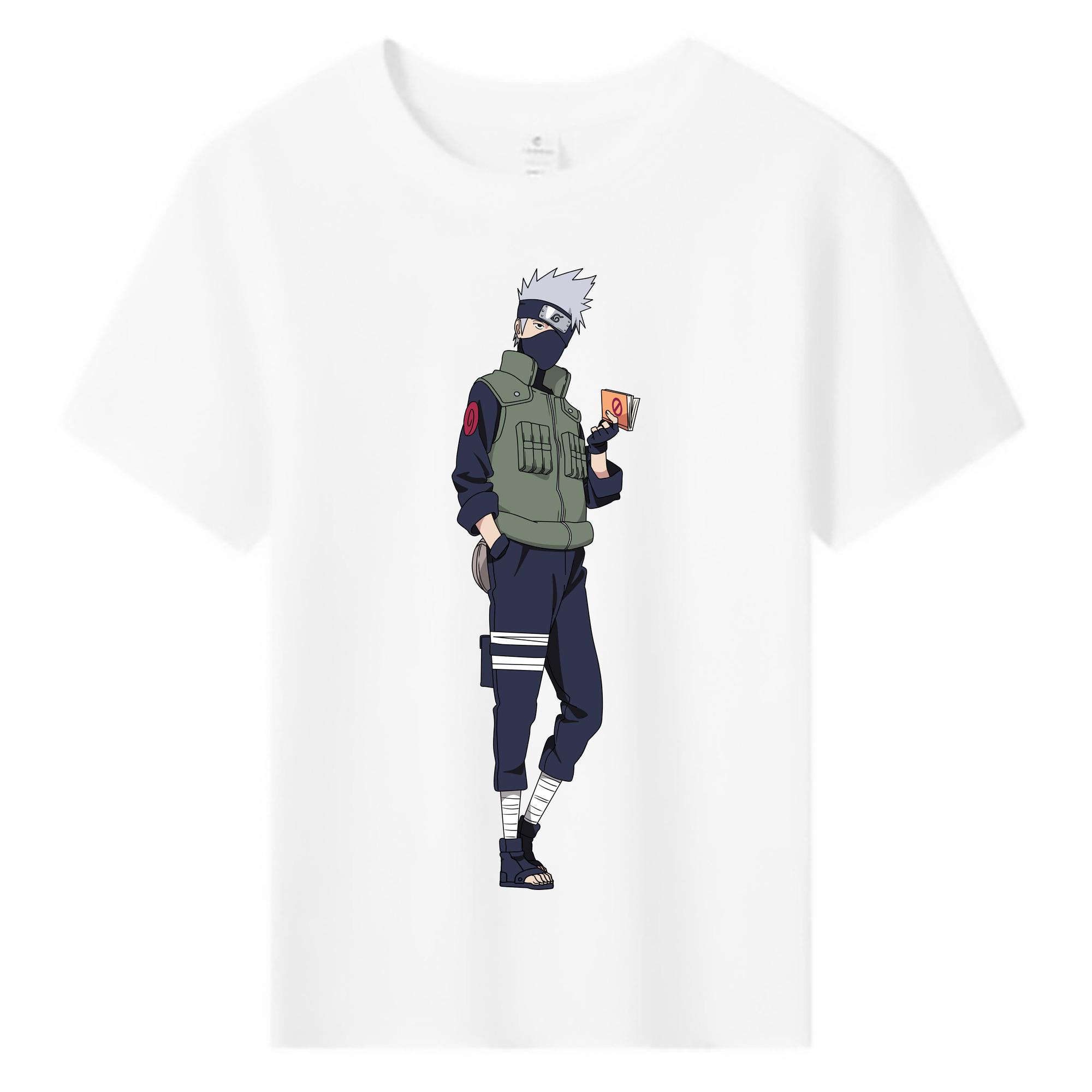 （画像用） NARUTO -ナルト- はたけ カカシ Hatake Kakashi 綿100％キッズTシャツ（フロントプリント）