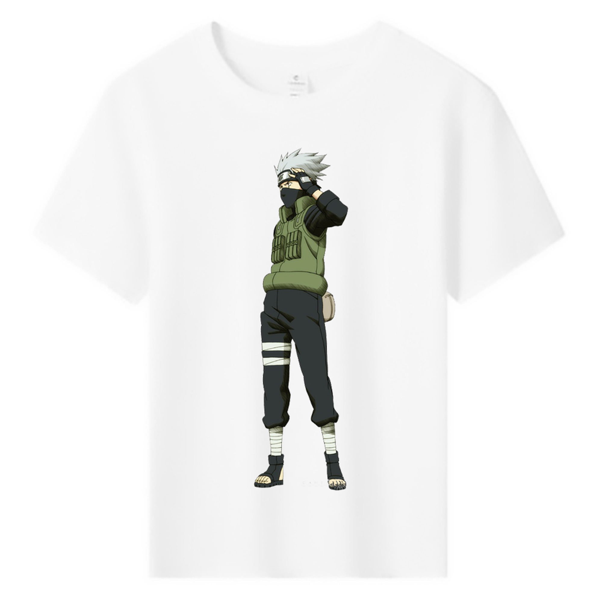 （画像用） NARUTO -ナルト- はたけ カカシ Hatake Kakashi 綿100％キッズTシャツ（フロントプリント）