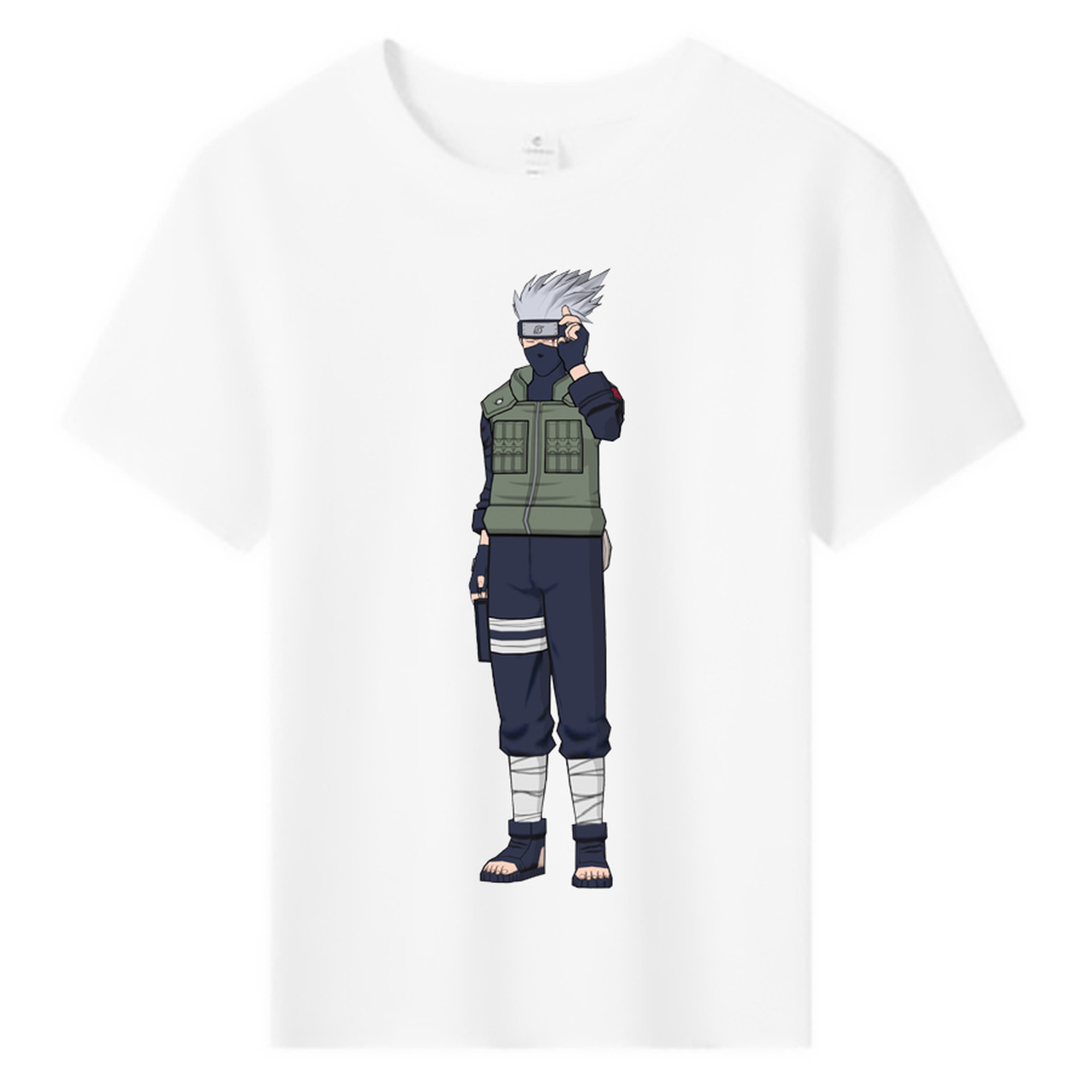 （画像用） NARUTO -ナルト- はたけ カカシ Hatake Kakashi 綿100％キッズTシャツ（フロントプリント）