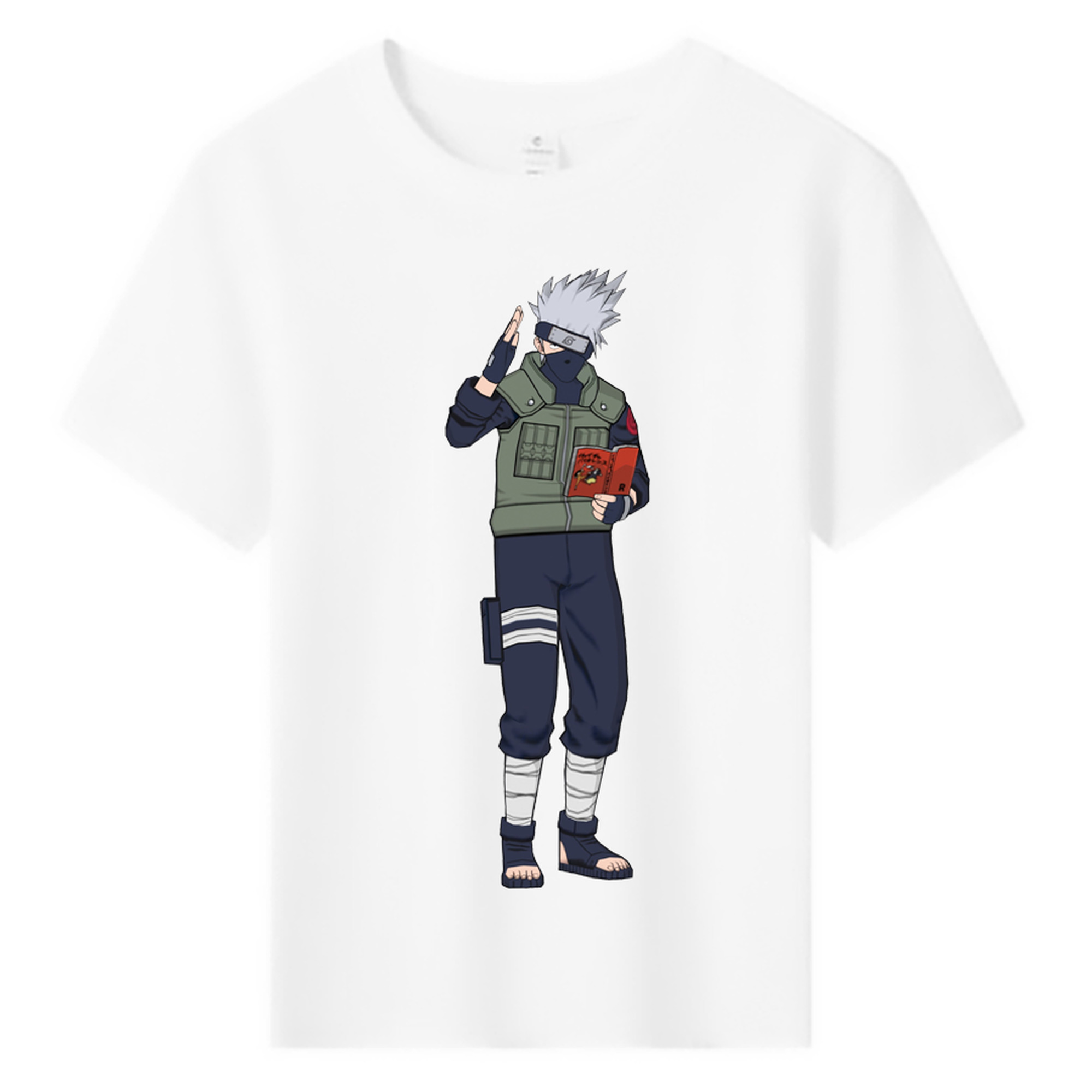 （画像用） NARUTO -ナルト- はたけ カカシ Hatake Kakashi 綿100％キッズTシャツ（フロントプリント）