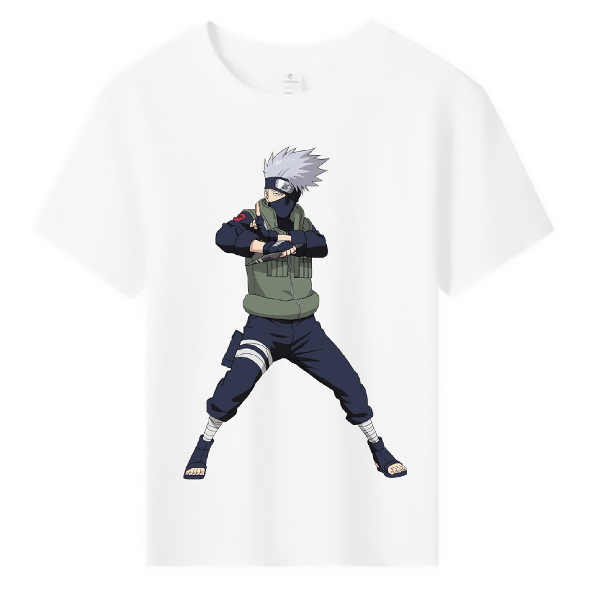 （画像用） NARUTO -ナルト- はたけ カカシ Hatake Kakashi 綿100％キッズTシャツ（フロントプリント）