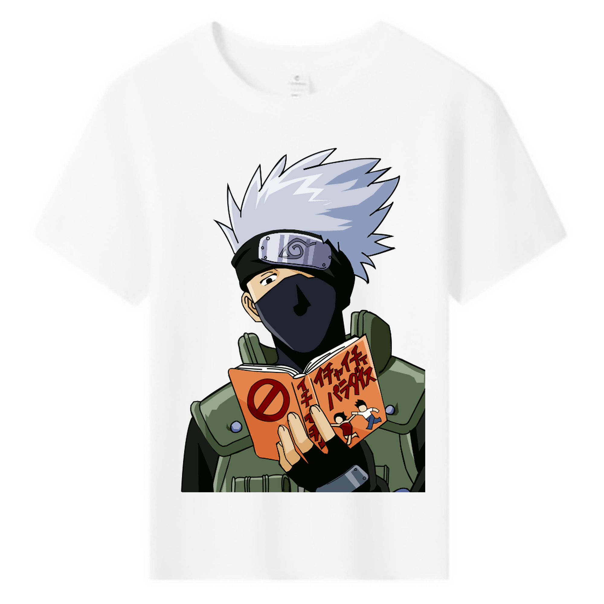 （画像用） NARUTO -ナルト- はたけ カカシ Hatake Kakashi 綿100％キッズTシャツ（フロントプリント）