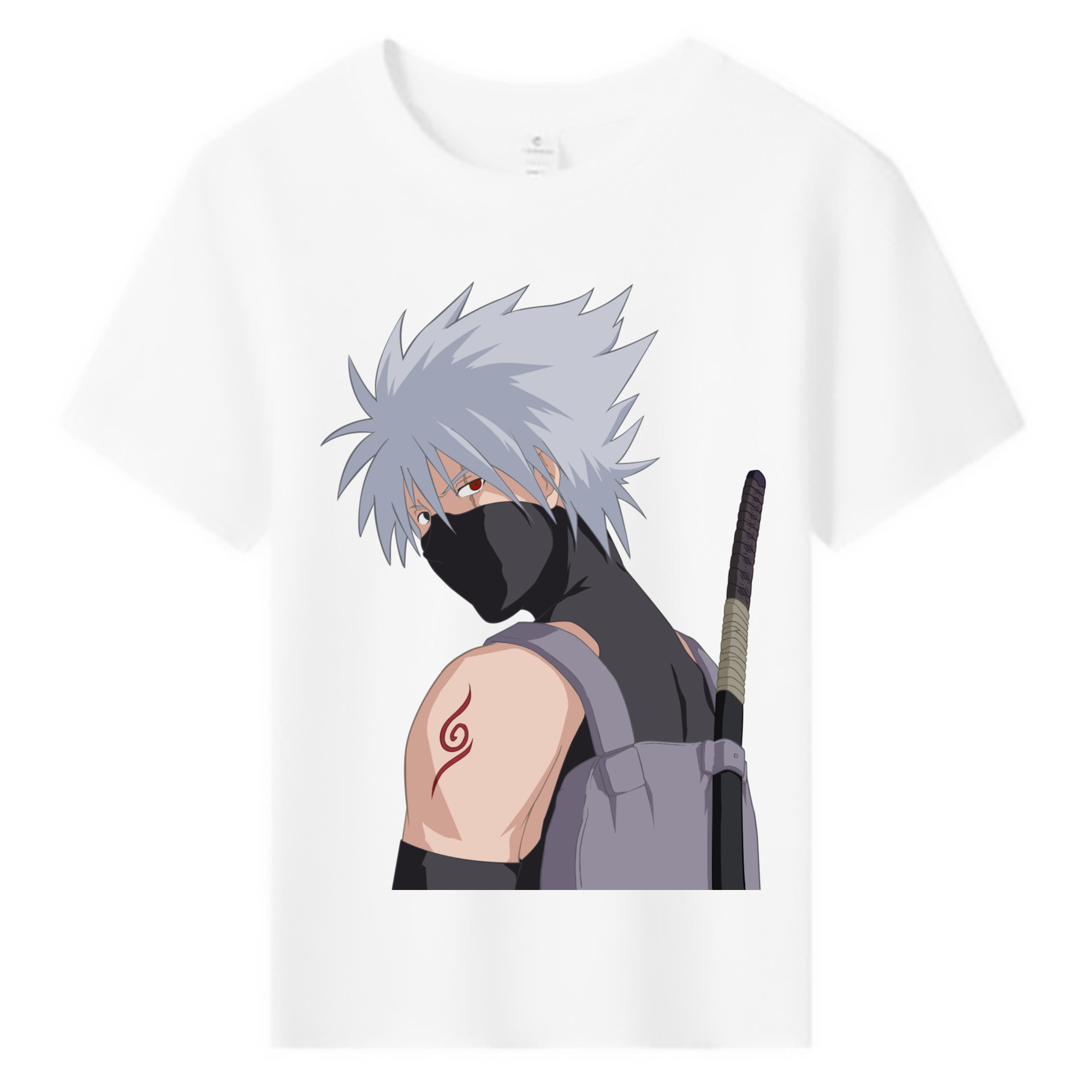 （画像用） NARUTO -ナルト- はたけ カカシ Hatake Kakashi 綿100％キッズTシャツ（フロントプリント）