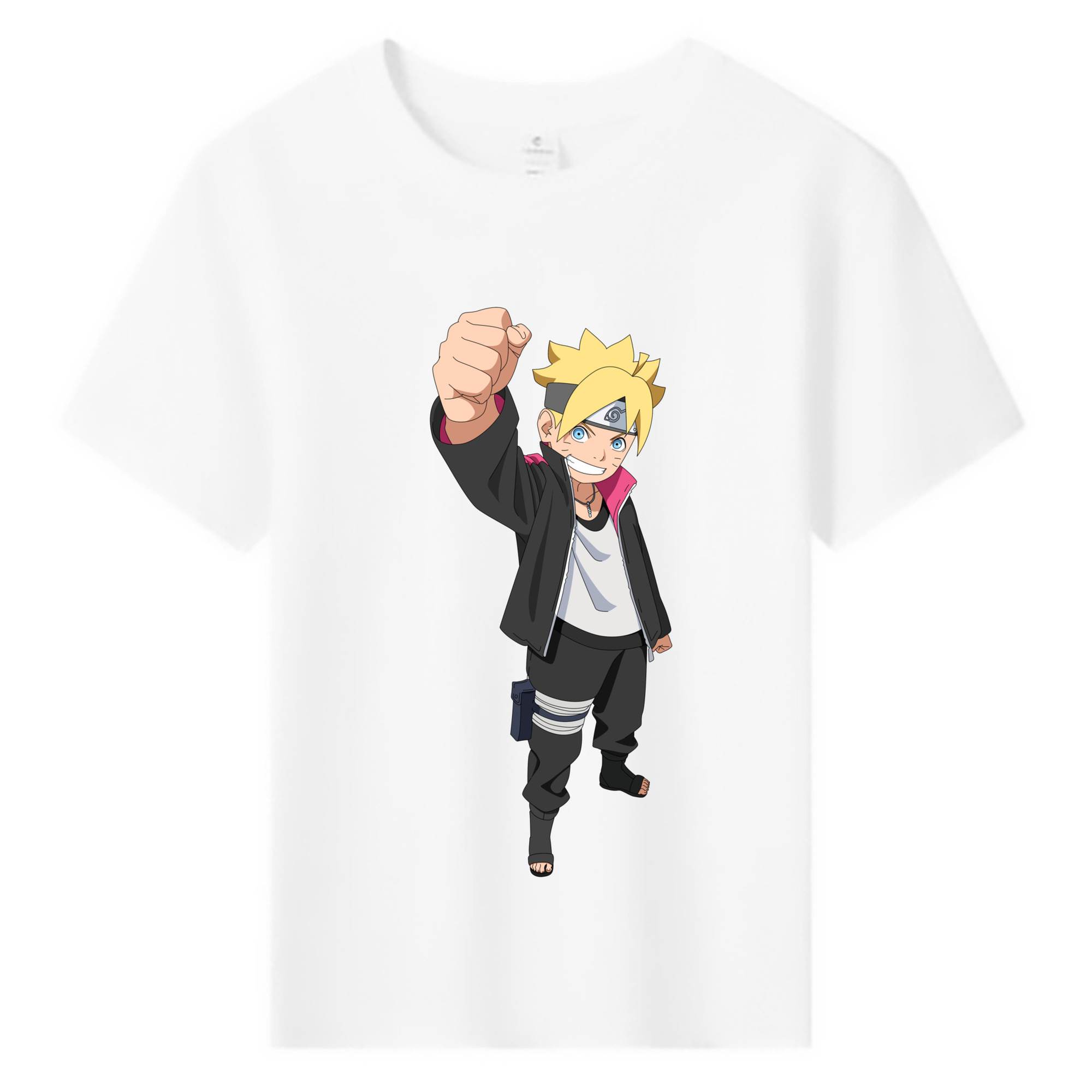（画像用） NARUTO -ナルト- うずまき ボルト Uzumaki Boruto 綿100％キッズTシャツ（フロントプリント）
