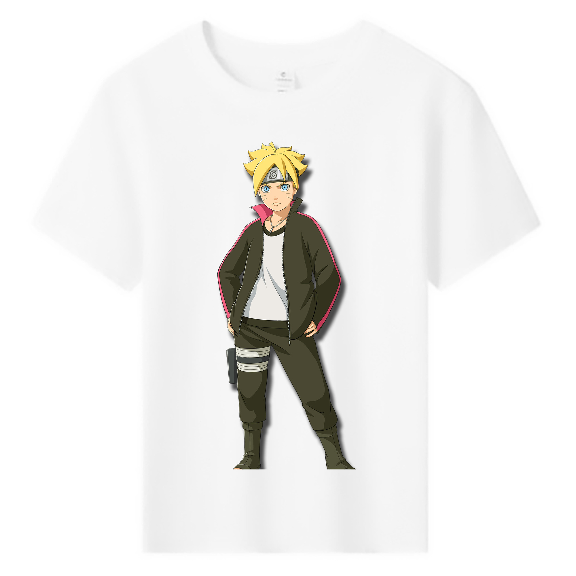 （画像用） NARUTO -ナルト- うずまき ボルト Uzumaki Boruto 綿100％キッズTシャツ（フロントプリント）