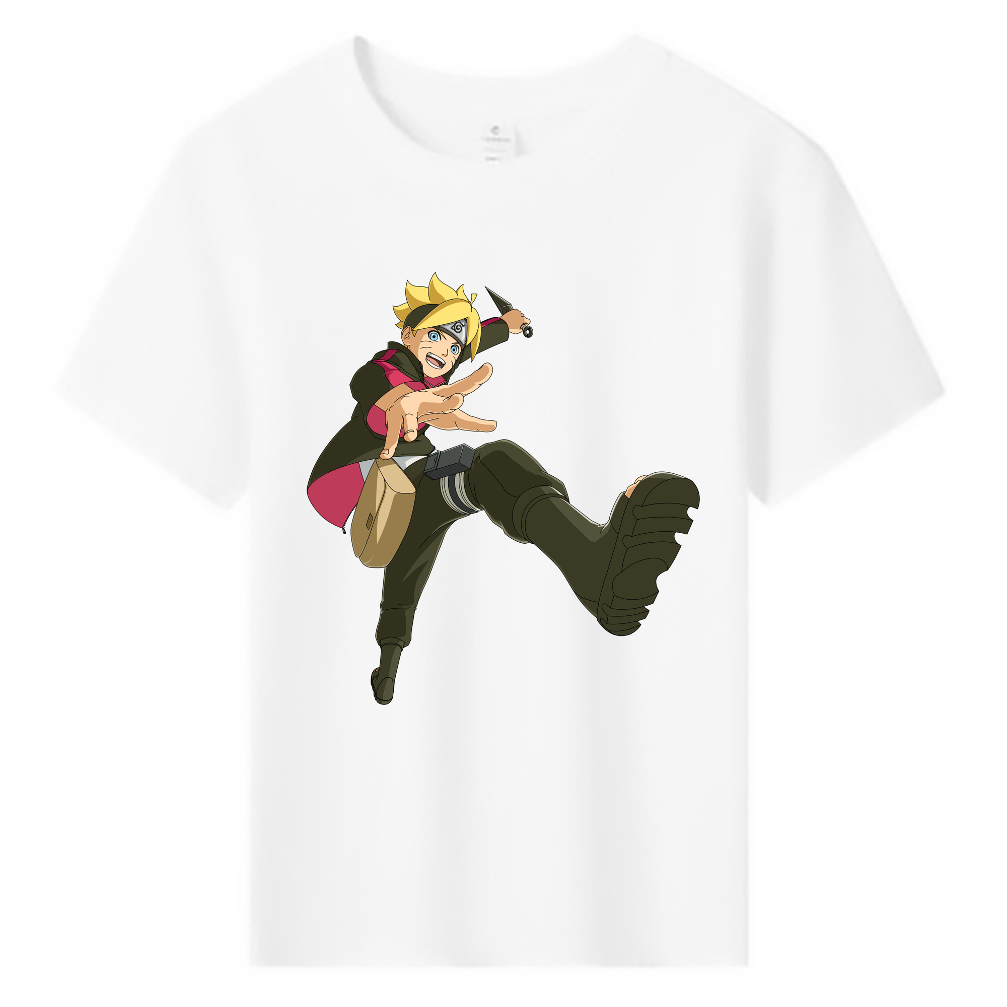 （画像用） NARUTO -ナルト- うずまき ボルト Uzumaki Boruto 綿100％キッズTシャツ（フロントプリント）