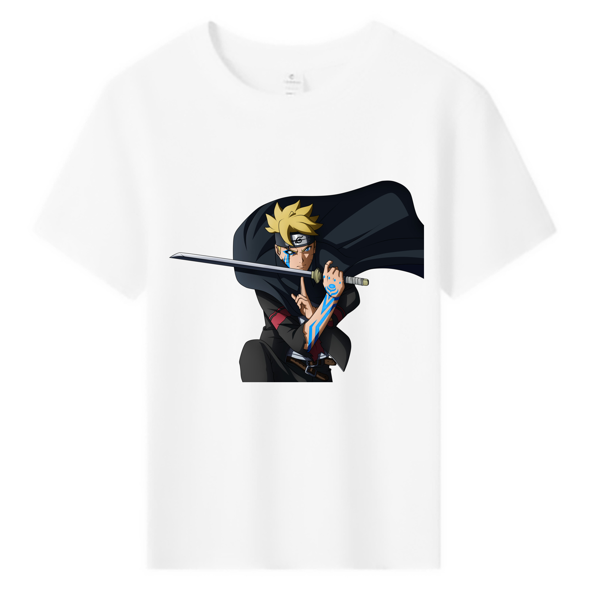（画像用） NARUTO -ナルト- うずまき ボルト Uzumaki Boruto 綿100％キッズTシャツ（フロントプリント）