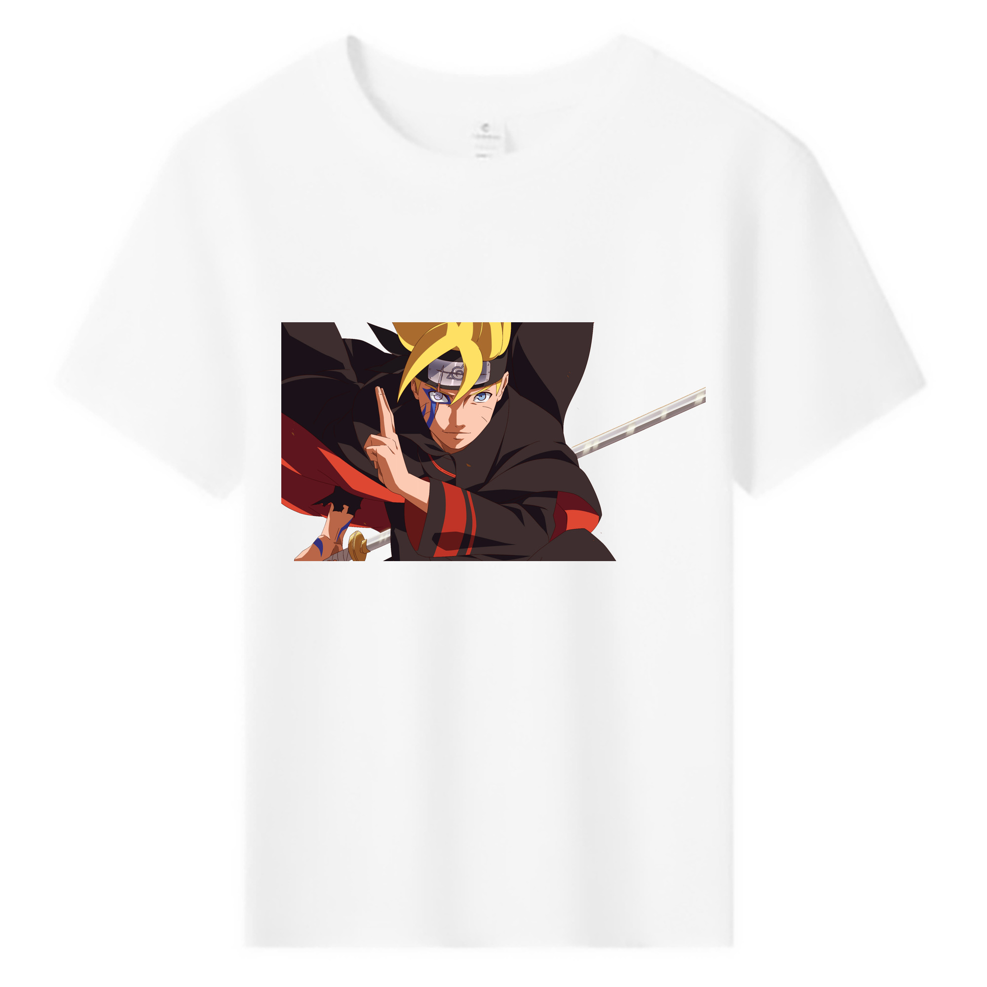 （画像用） NARUTO -ナルト- うずまき ボルト Uzumaki Boruto 綿100％キッズTシャツ（フロントプリント）