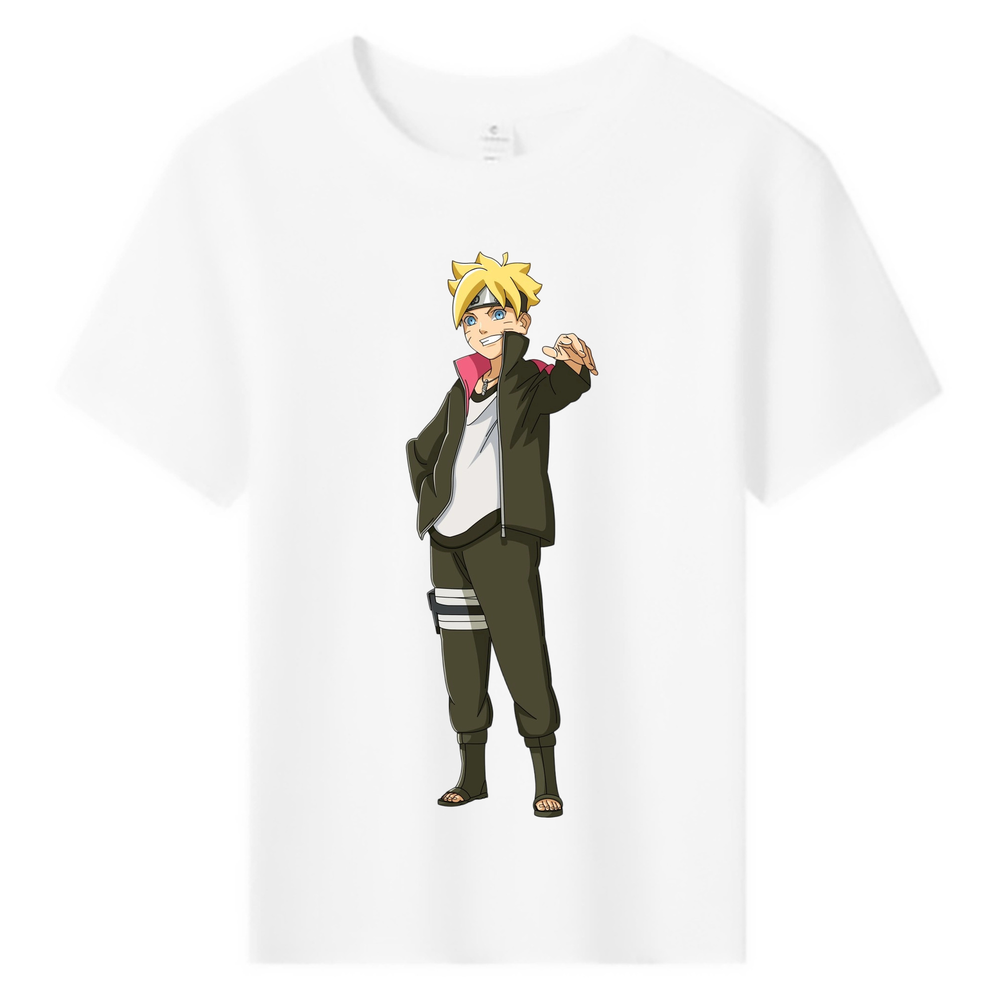 （画像用） NARUTO -ナルト- うずまき ボルト Uzumaki Boruto 綿100％キッズTシャツ（フロントプリント）