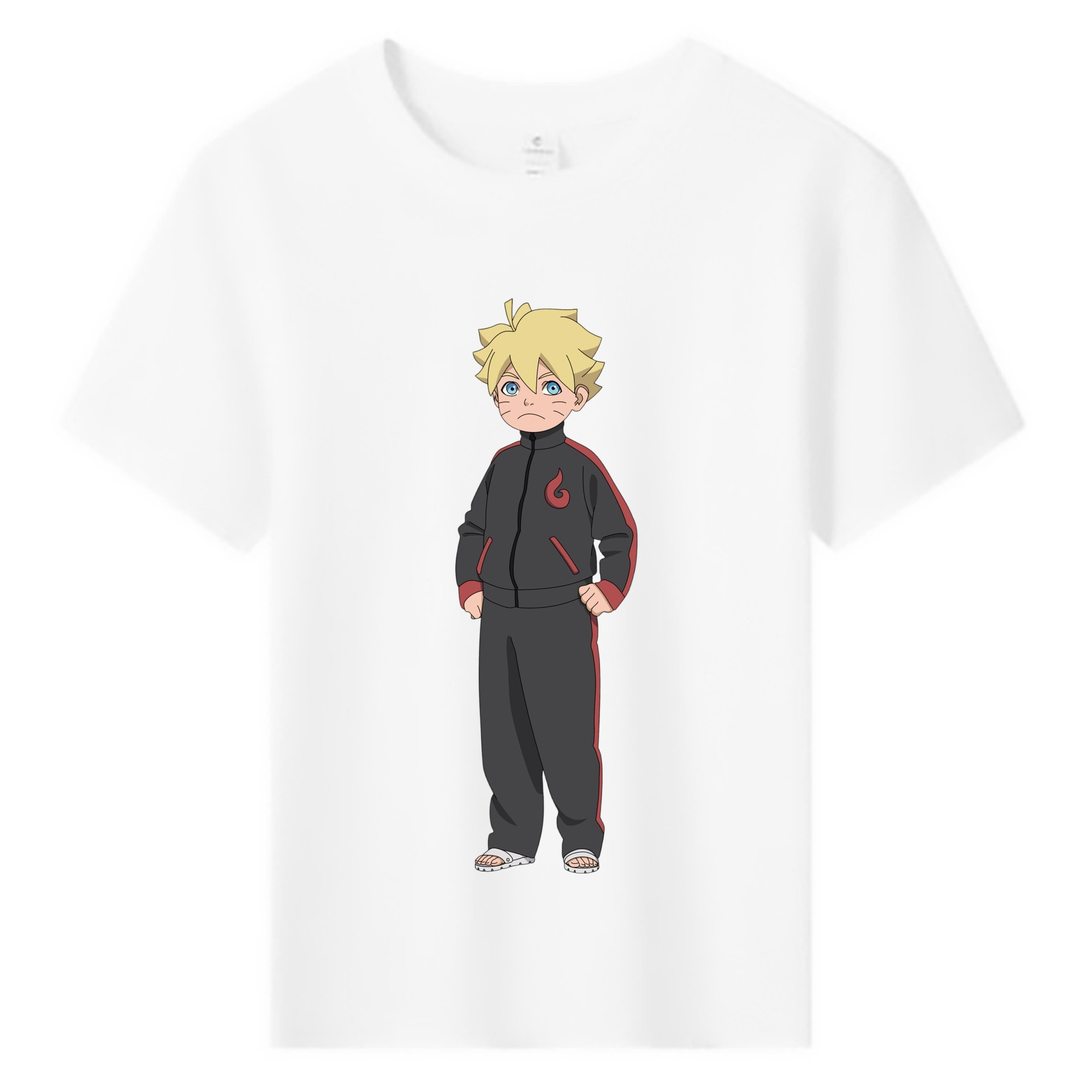 （画像用） NARUTO -ナルト- うずまき ボルト Uzumaki Boruto 綿100％キッズTシャツ（フロントプリント）