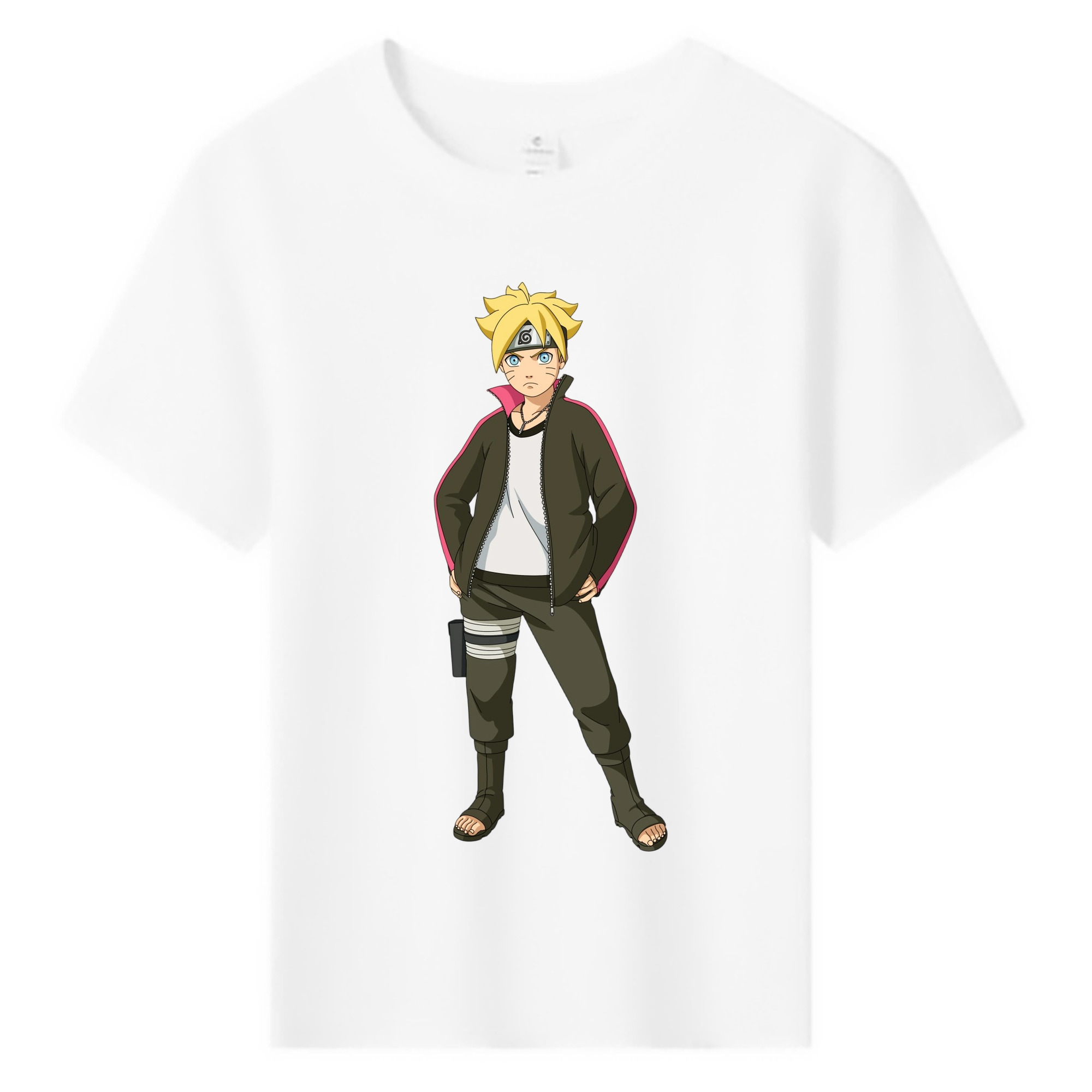 （画像用） NARUTO -ナルト- うずまき ボルト Uzumaki Boruto 綿100％キッズTシャツ（フロントプリント）