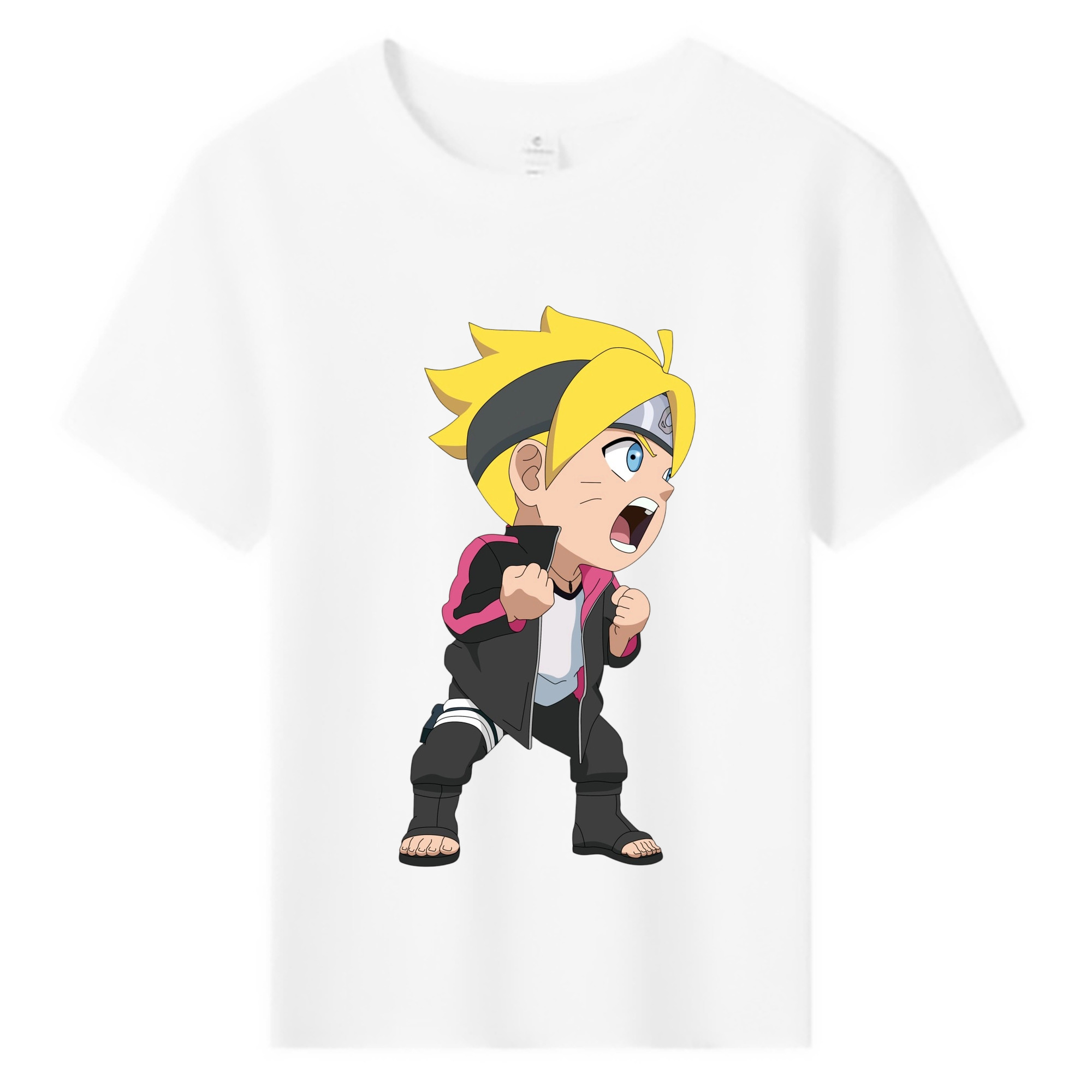 （画像用） NARUTO -ナルト- うずまき ボルト Uzumaki Boruto 綿100％キッズTシャツ（フロントプリント）