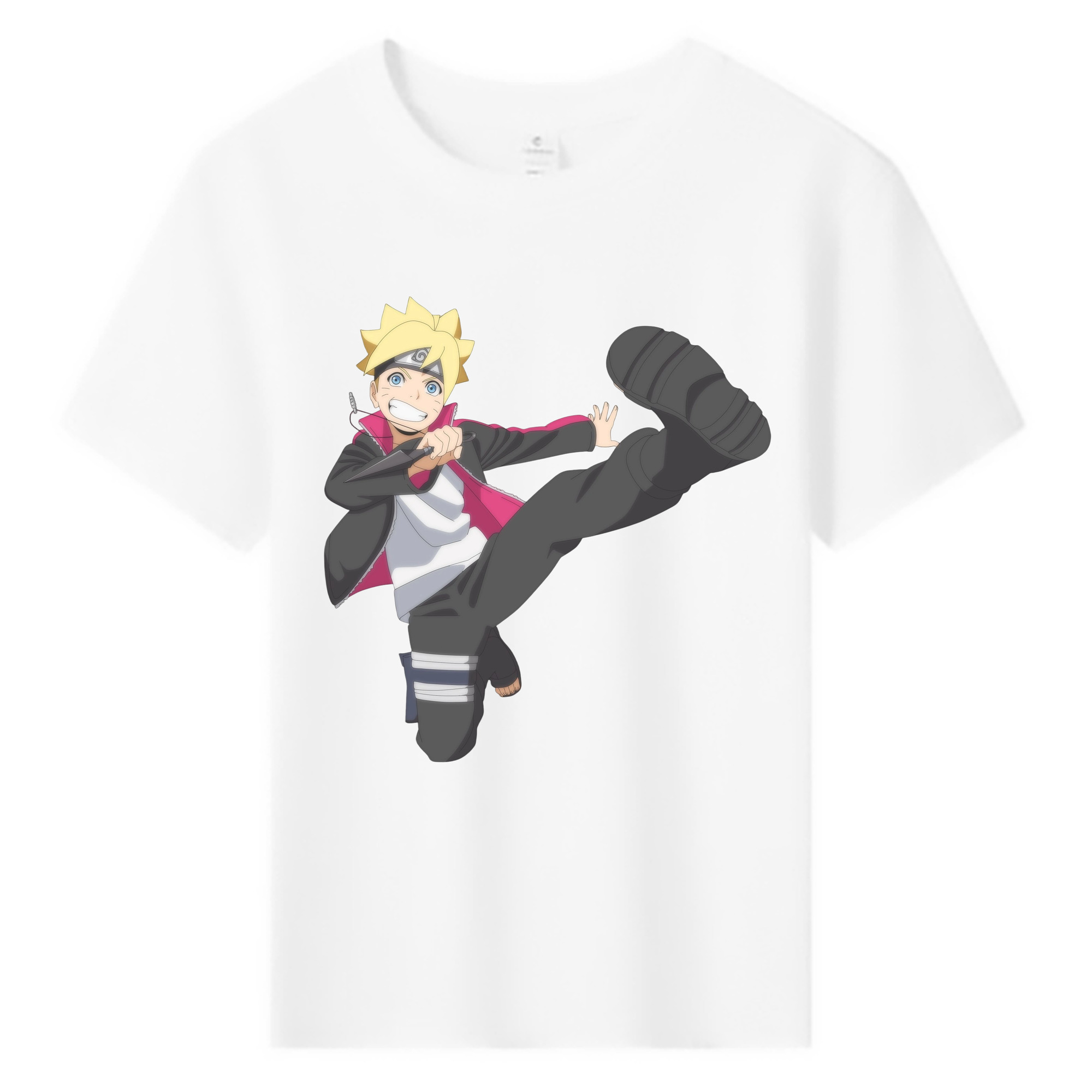 （画像用） NARUTO -ナルト- うずまき ボルト Uzumaki Boruto 綿100％キッズTシャツ（フロントプリント）
