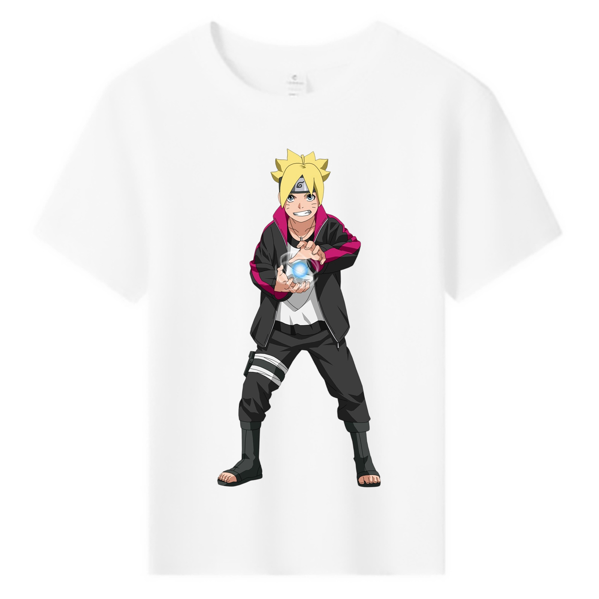 （画像用） NARUTO -ナルト- うずまき ボルト Uzumaki Boruto 綿100％キッズTシャツ（フロントプリント）