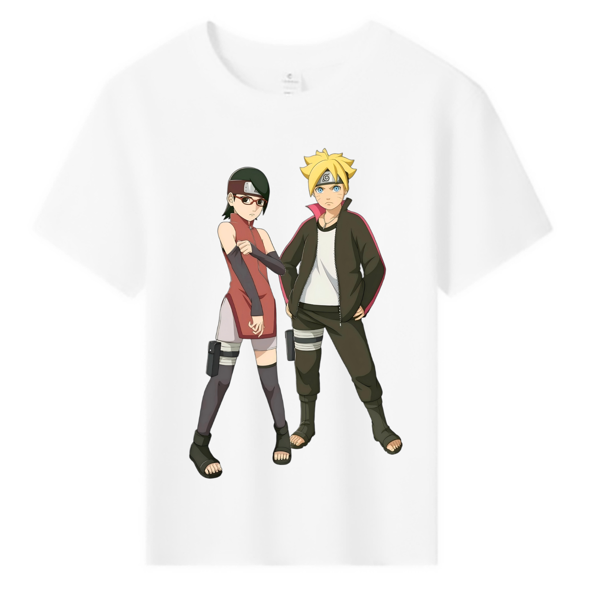 （画像用） NARUTO -ナルト- うずまき ボルト Uzumaki Boruto 綿100％キッズTシャツ（フロントプリント）