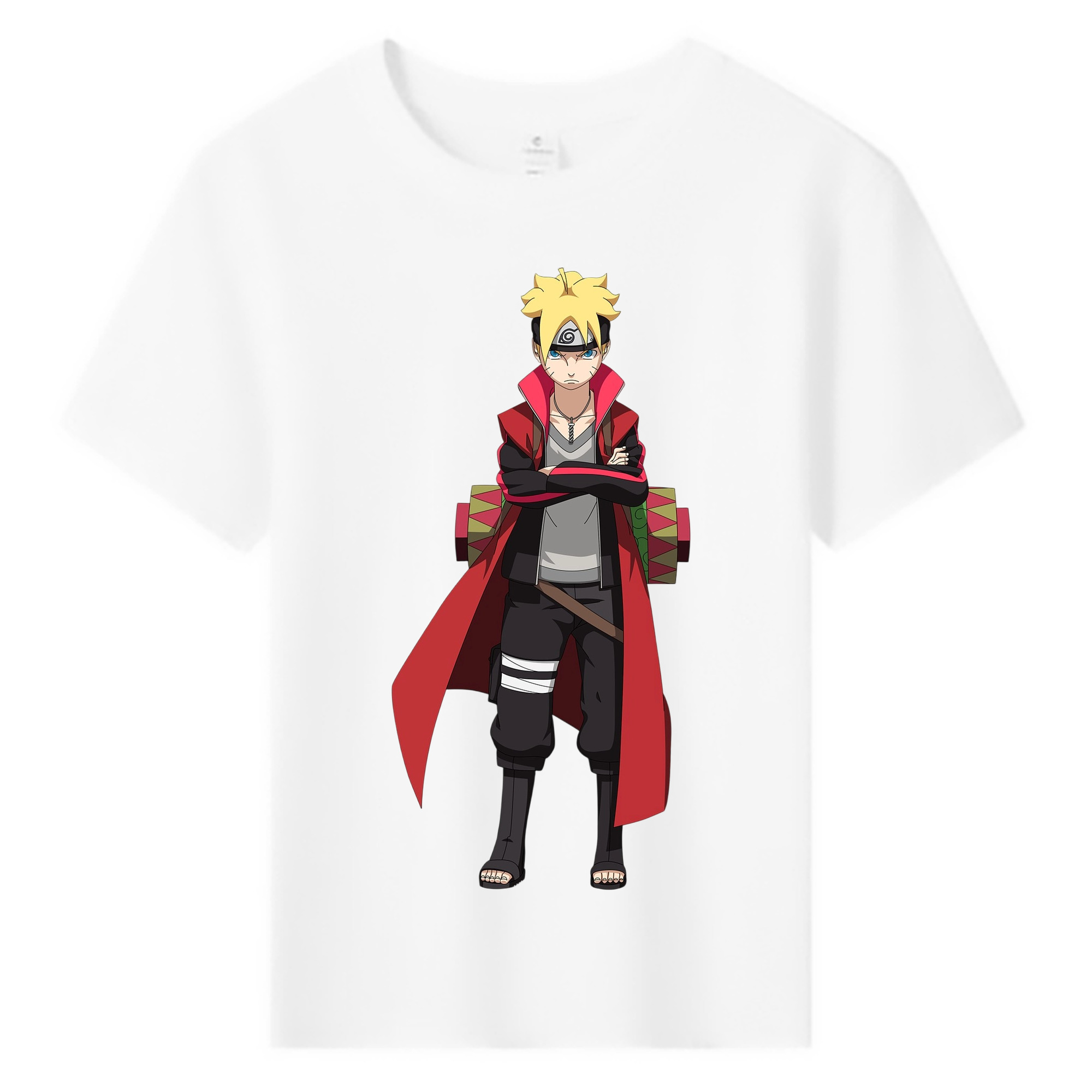 （画像用） NARUTO -ナルト- うずまき ボルト Uzumaki Boruto 綿100％キッズTシャツ（フロントプリント）