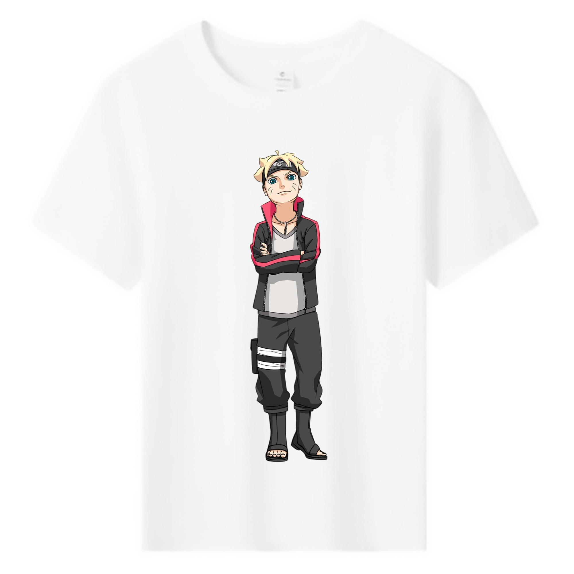 （画像用） NARUTO -ナルト- うずまき ボルト Uzumaki Boruto 綿100％キッズTシャツ（フロントプリント）