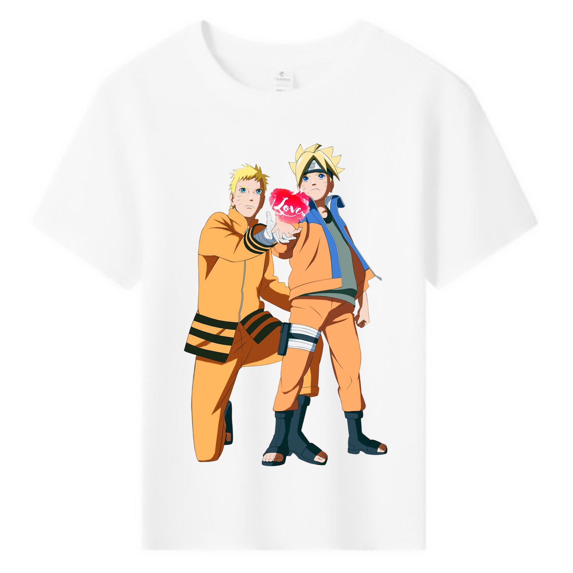 （画像用） NARUTO -ナルト- うずまき ボルト Uzumaki Boruto 綿100％キッズTシャツ（フロントプリント）