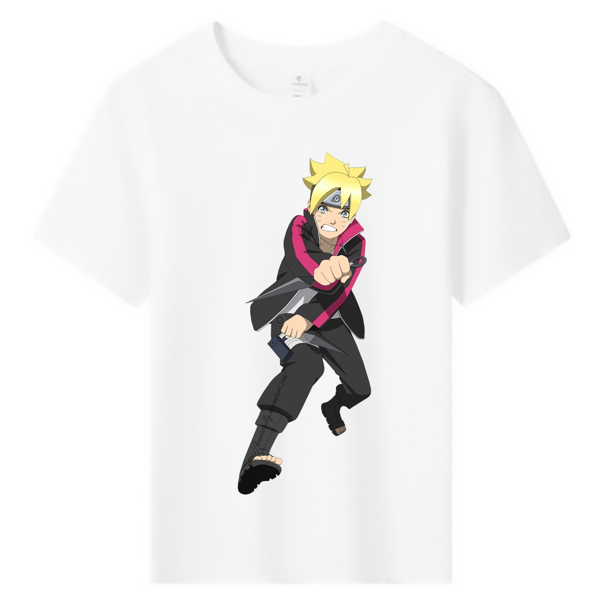 （画像用） NARUTO -ナルト- うずまき ボルト Uzumaki Boruto 綿100％キッズTシャツ（フロントプリント）
