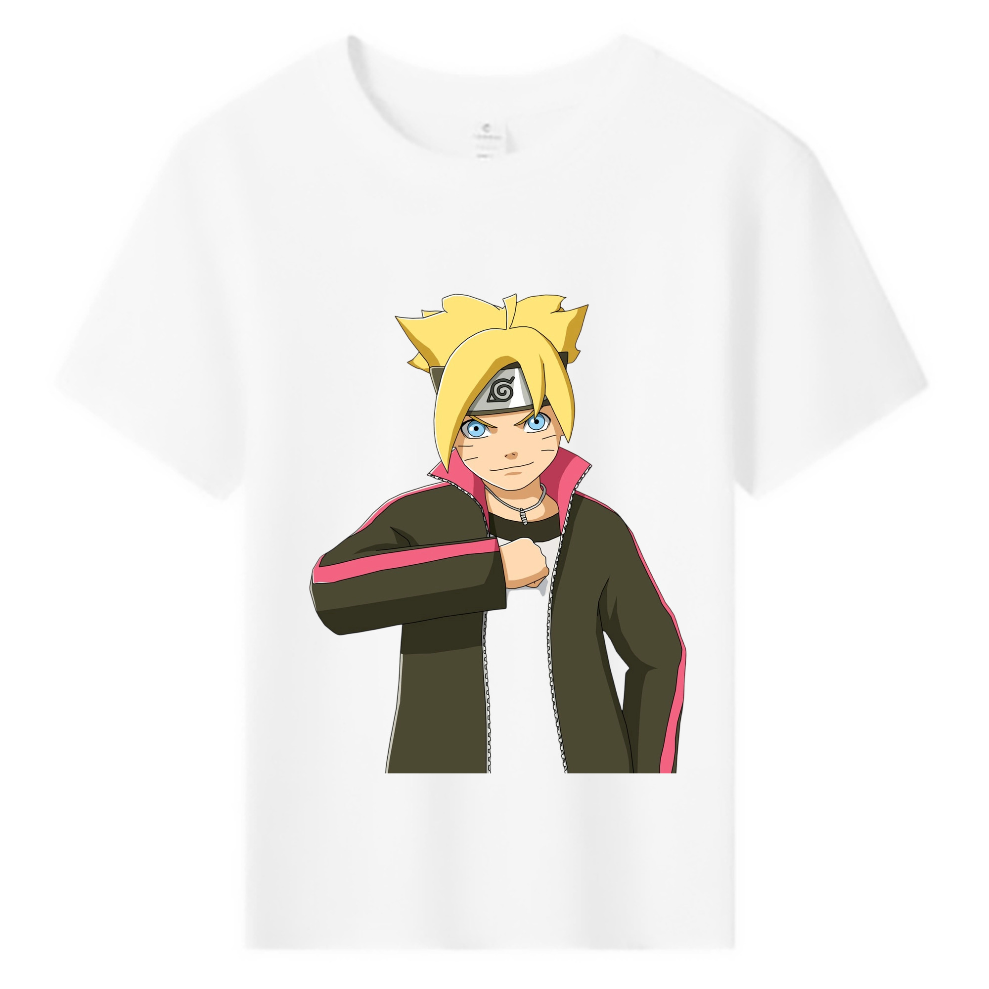 （画像用） NARUTO -ナルト- うずまき ボルト Uzumaki Boruto 綿100％キッズTシャツ（フロントプリント）