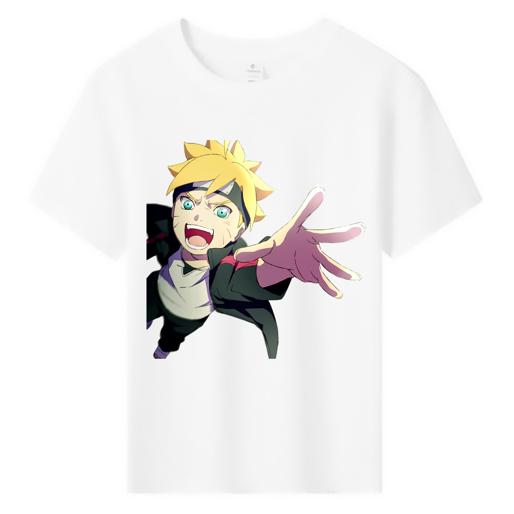 （画像用） NARUTO -ナルト- うずまき ボルト Uzumaki Boruto 綿100％キッズTシャツ（フロントプリント）