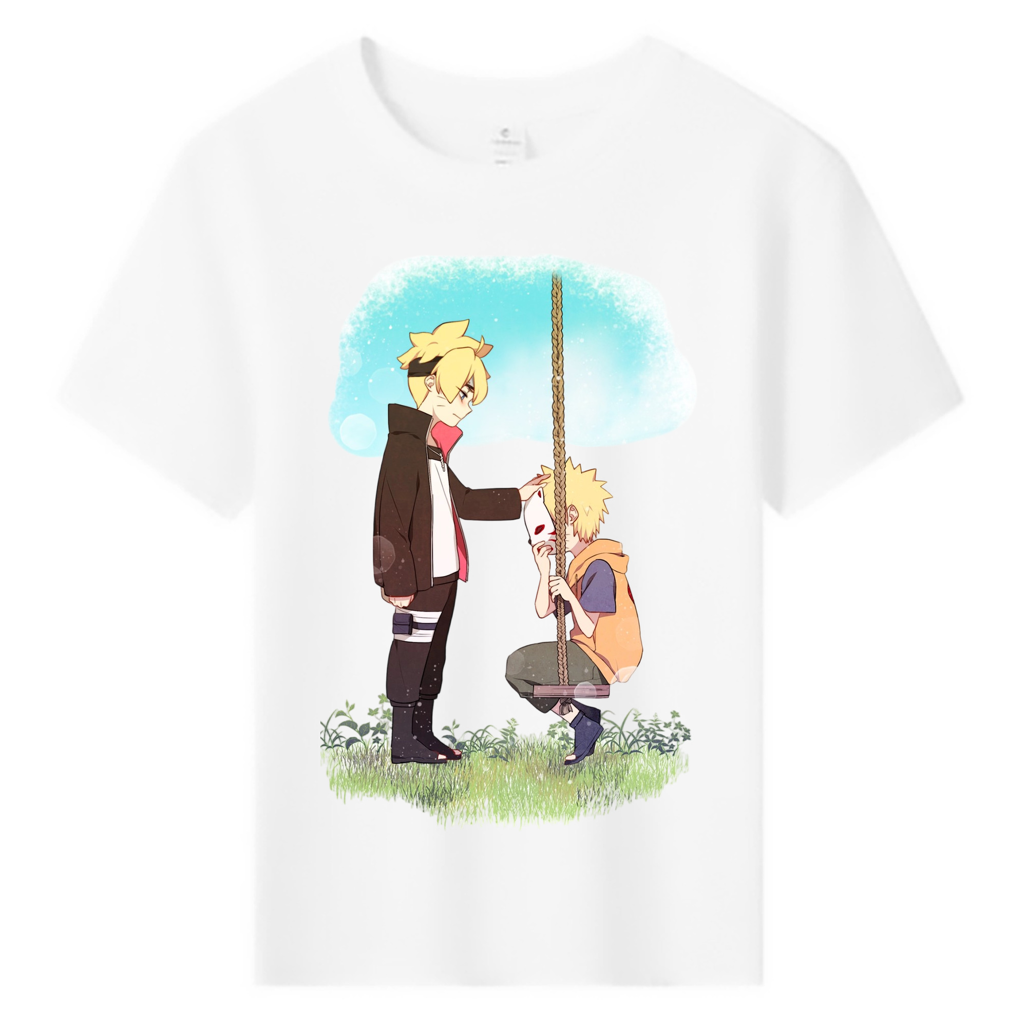 （画像用） NARUTO -ナルト- うずまき ボルト Uzumaki Boruto 綿100％キッズTシャツ（フロントプリント）