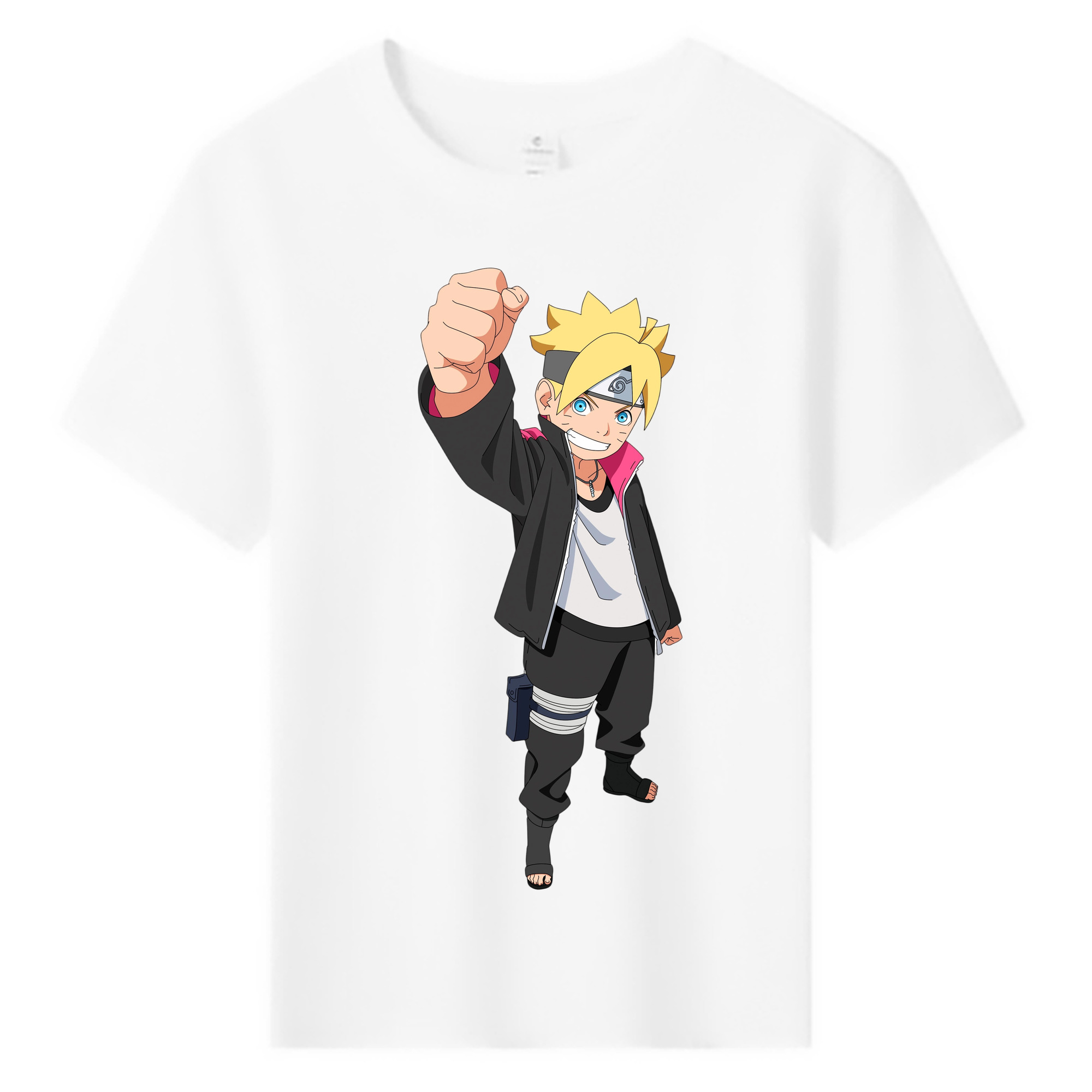 （画像用） NARUTO -ナルト- うずまき ボルト Uzumaki Boruto 綿100％キッズTシャツ（フロントプリント）