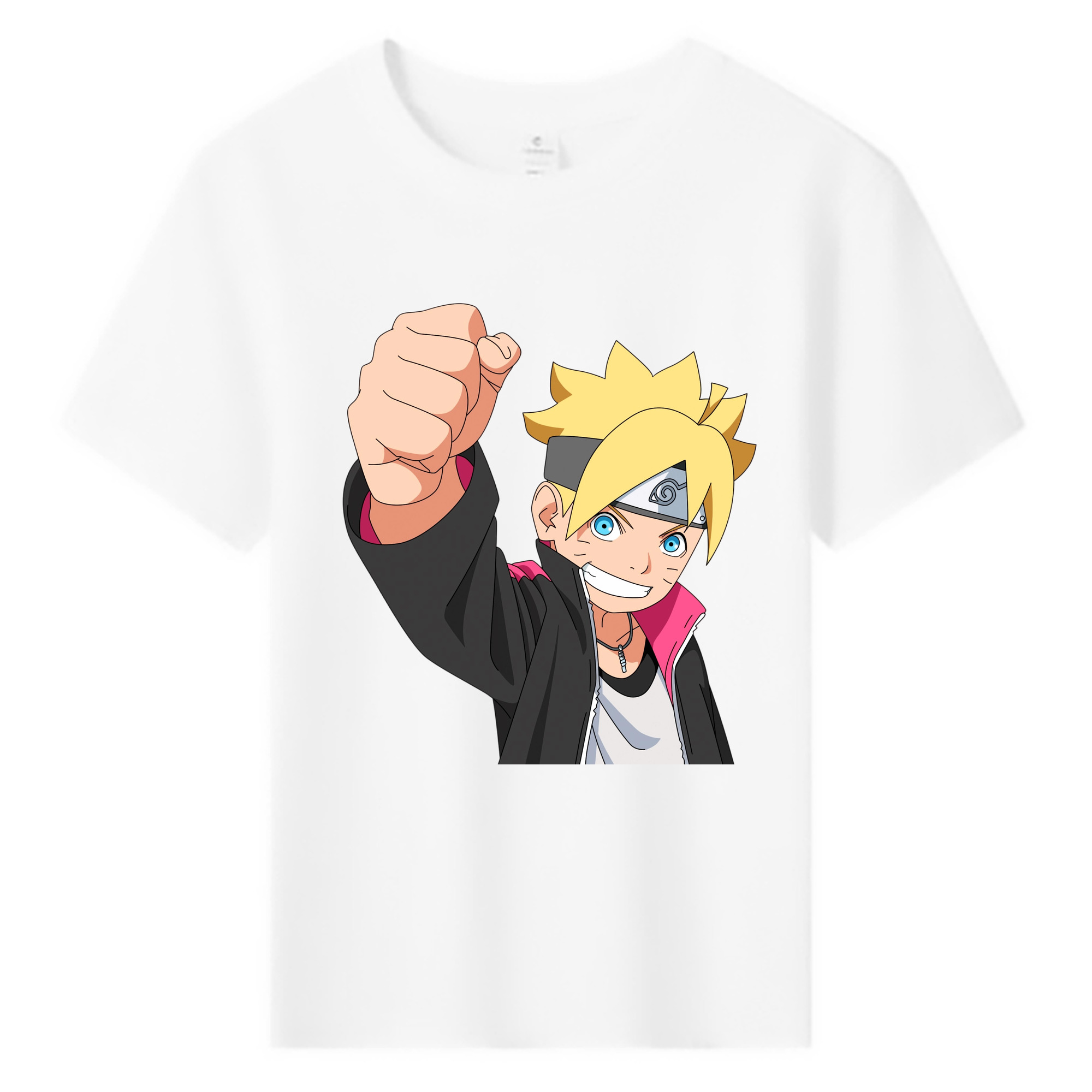 （画像用） NARUTO -ナルト- うずまき ボルト Uzumaki Boruto 綿100％キッズTシャツ（フロントプリント）