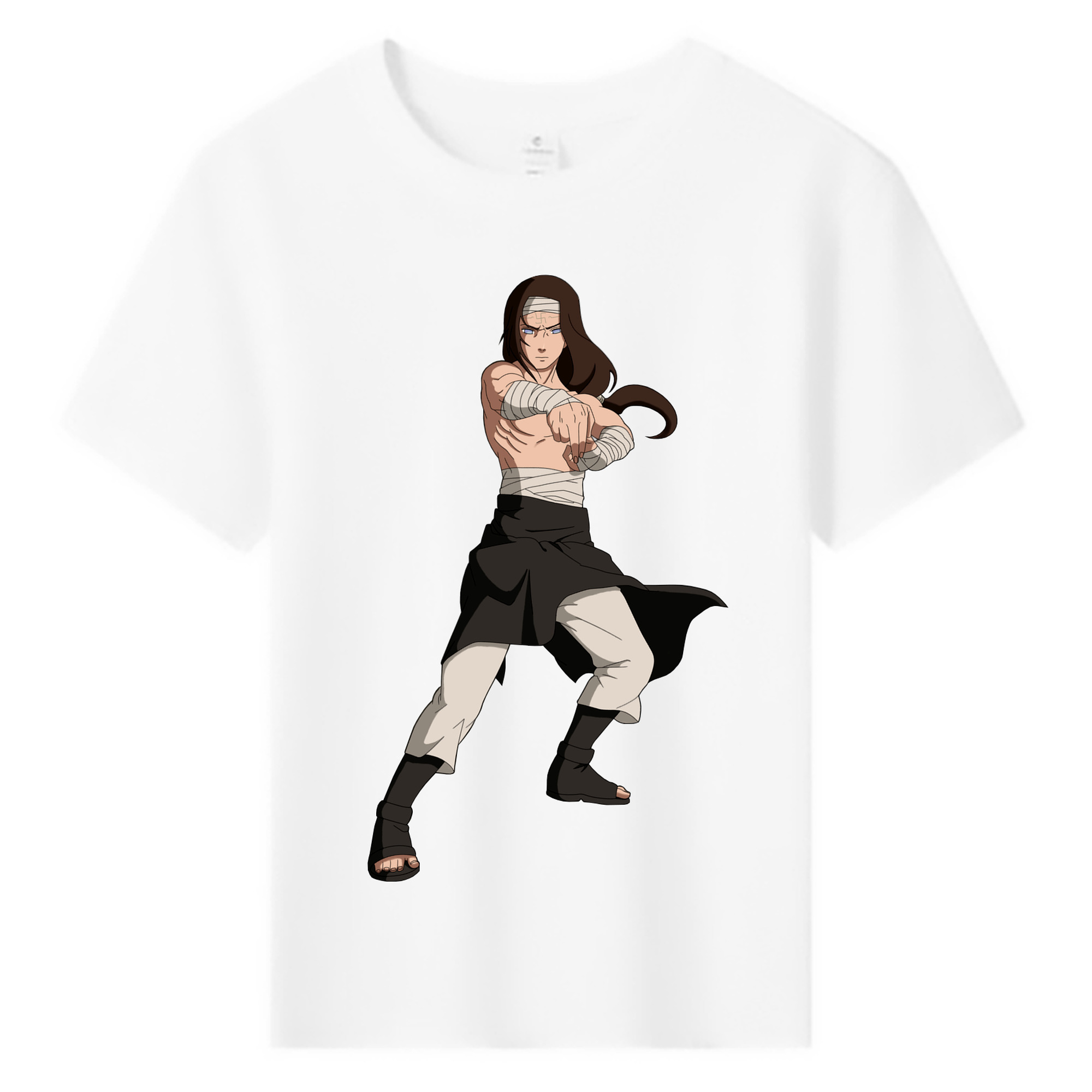 （画像用） NARUTO -ナルト- 日向ネジ Hyūga Neji 綿100％キッズTシャツ（フロントプリント）