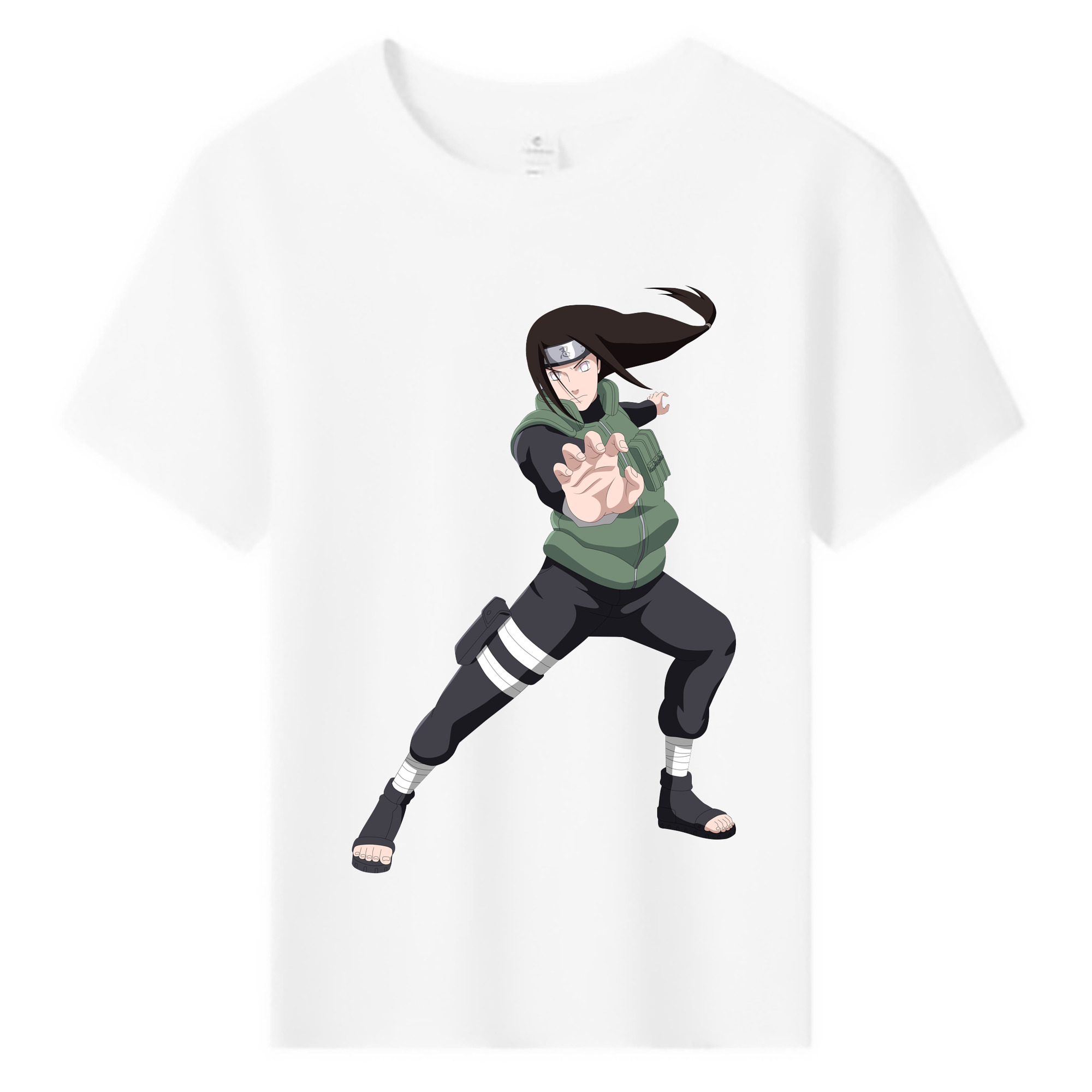 （画像用） NARUTO -ナルト- 日向ネジ Hyūga Neji 綿100％キッズTシャツ（フロントプリント）