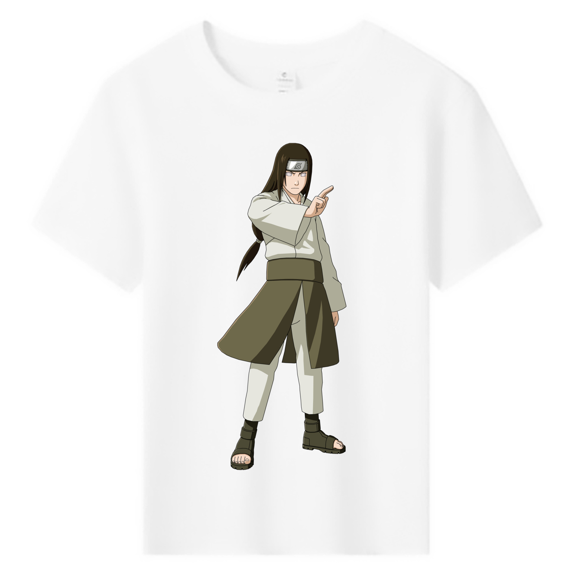 （画像用） NARUTO -ナルト- 日向ネジ Hyūga Neji 綿100％キッズTシャツ（フロントプリント）