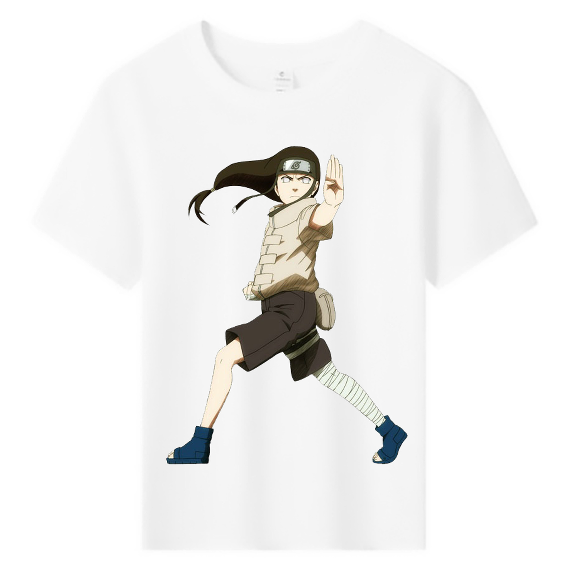 （画像用） NARUTO -ナルト- 日向ネジ Hyūga Neji 綿100％キッズTシャツ（フロントプリント）