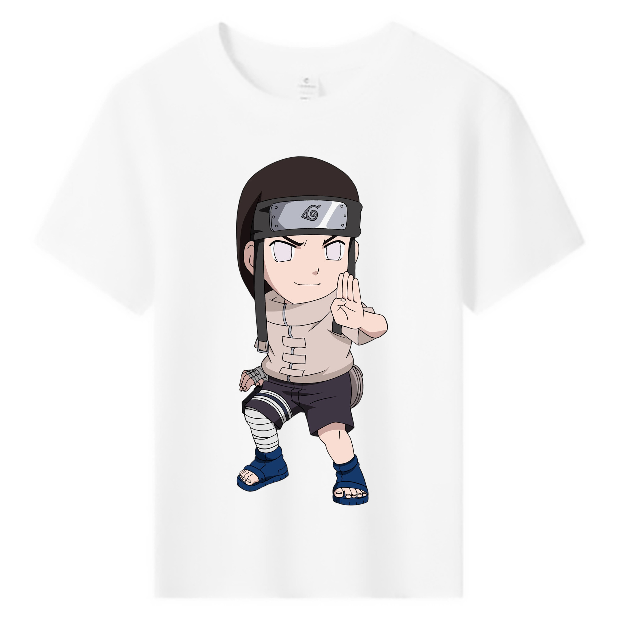（画像用） NARUTO -ナルト- 日向ネジ Hyūga Neji 綿100％キッズTシャツ（フロントプリント）
