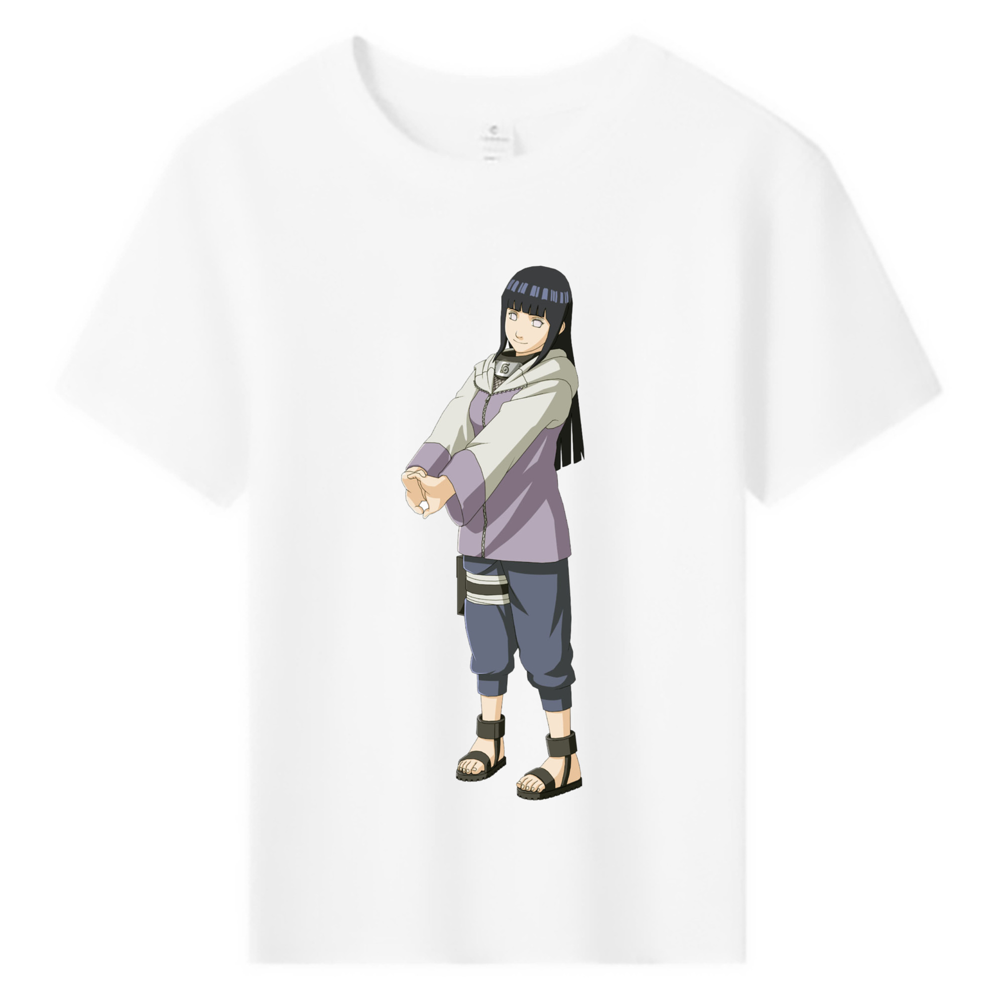 （画像用） NARUTO -ナルト- 日向ヒナタ Hyūga Hinata 綿100％キッズTシャツ（フロントプリント）