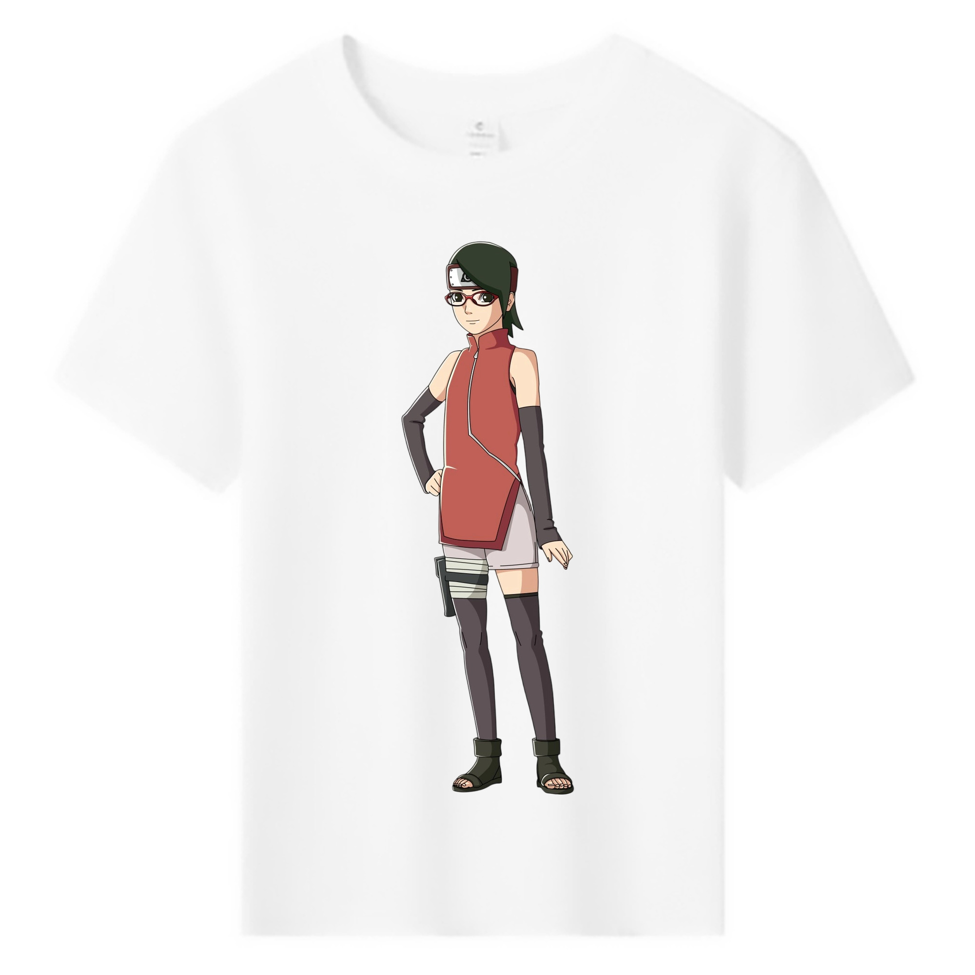 （画像用） NARUTO -ナルト- うちは サラダ Uchiha Sarada 綿100％キッズTシャツ（フロントプリント）