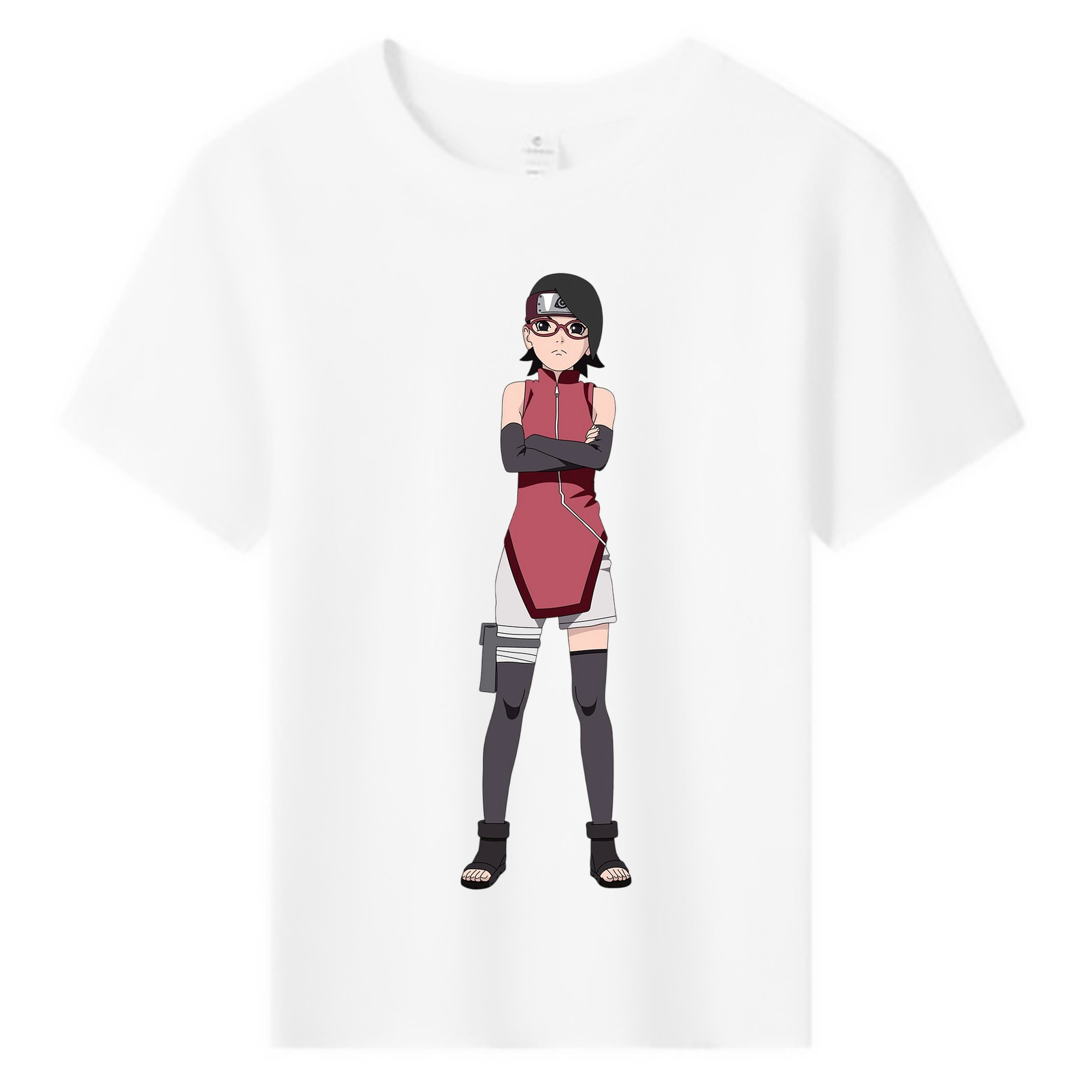 （画像用） NARUTO -ナルト- うちは サラダ Uchiha Sarada 綿100％キッズTシャツ（フロントプリント）