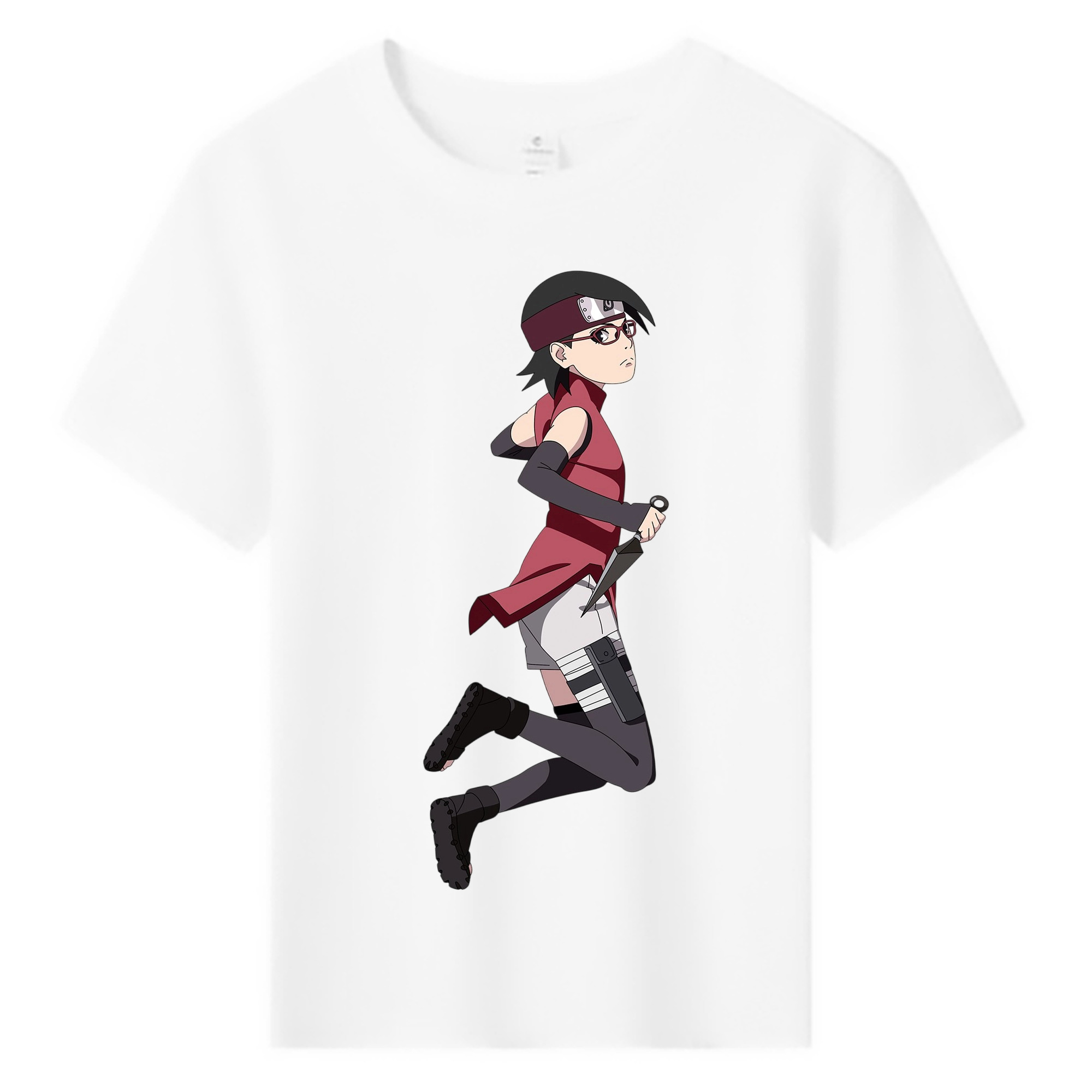 （画像用） NARUTO -ナルト- うちは サラダ Uchiha Sarada 綿100％キッズTシャツ（フロントプリント）