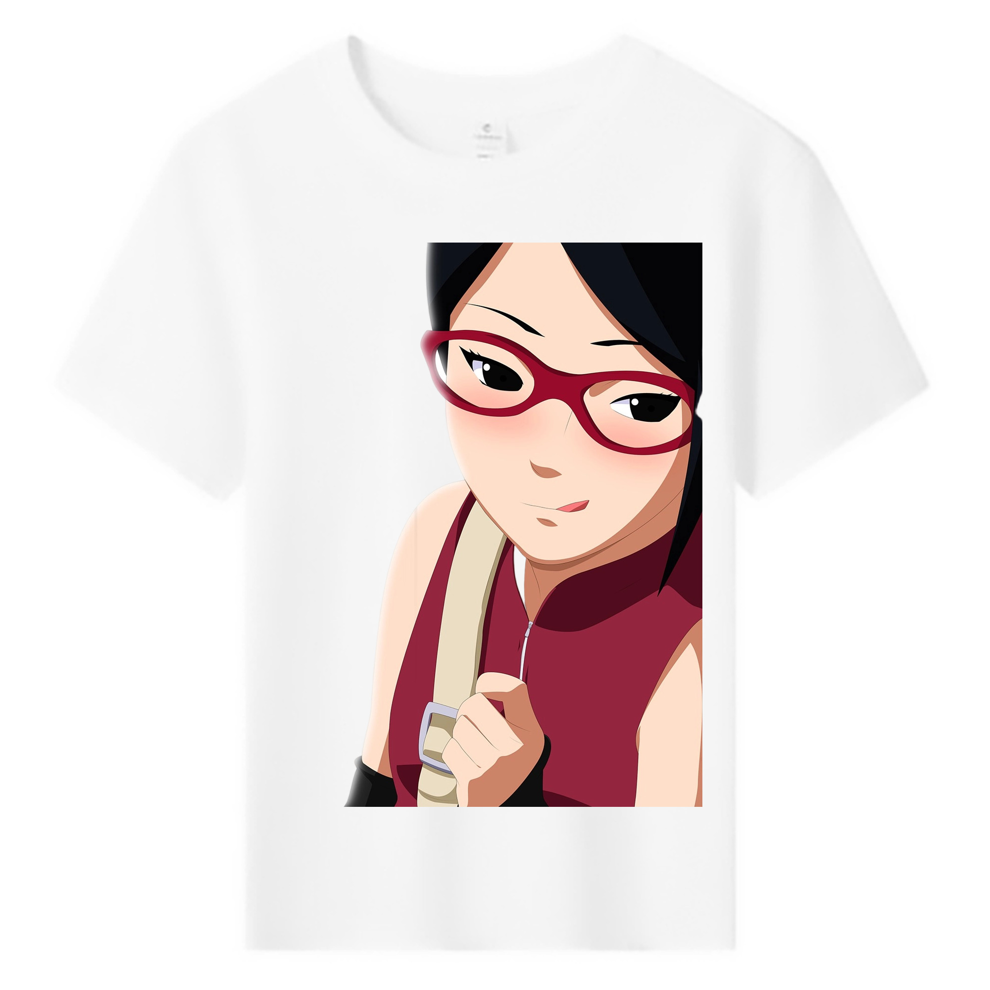 （画像用） NARUTO -ナルト- うちは サラダ Uchiha Sarada 綿100％キッズTシャツ（フロントプリント）