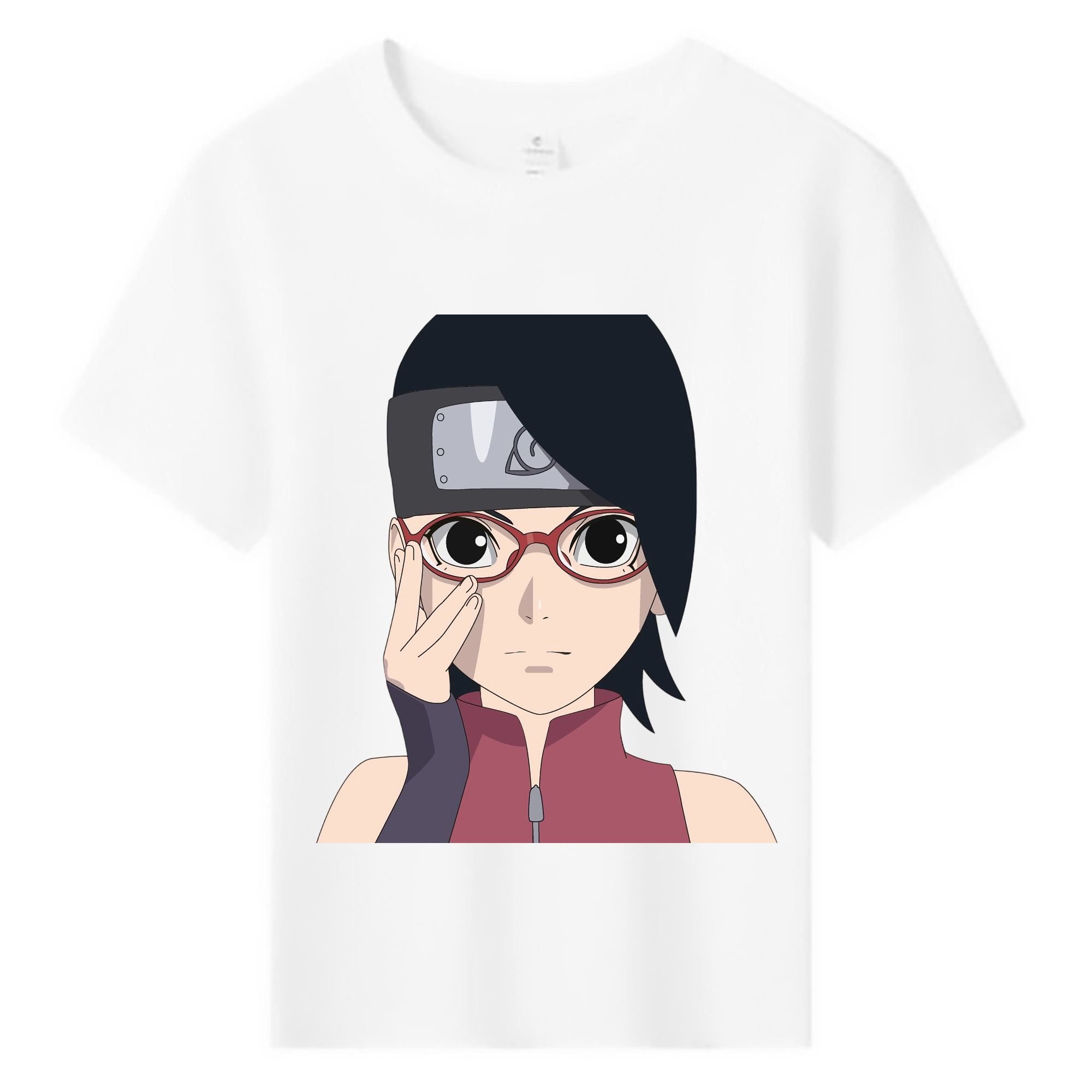 （画像用） NARUTO -ナルト- うちは サラダ Uchiha Sarada 綿100％キッズTシャツ（フロントプリント）