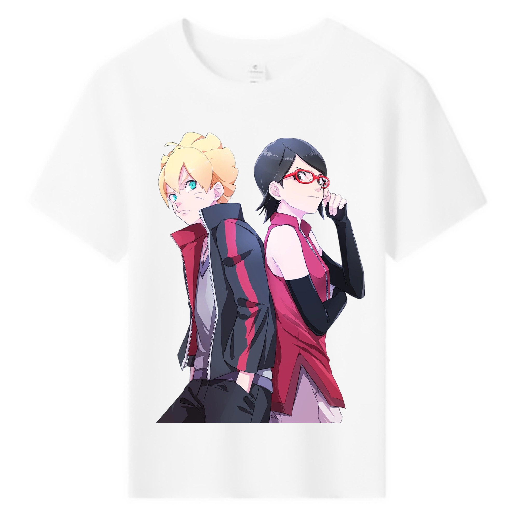 （画像用） NARUTO -ナルト- うちは サラダ Uchiha Sarada 綿100％キッズTシャツ（フロントプリント）