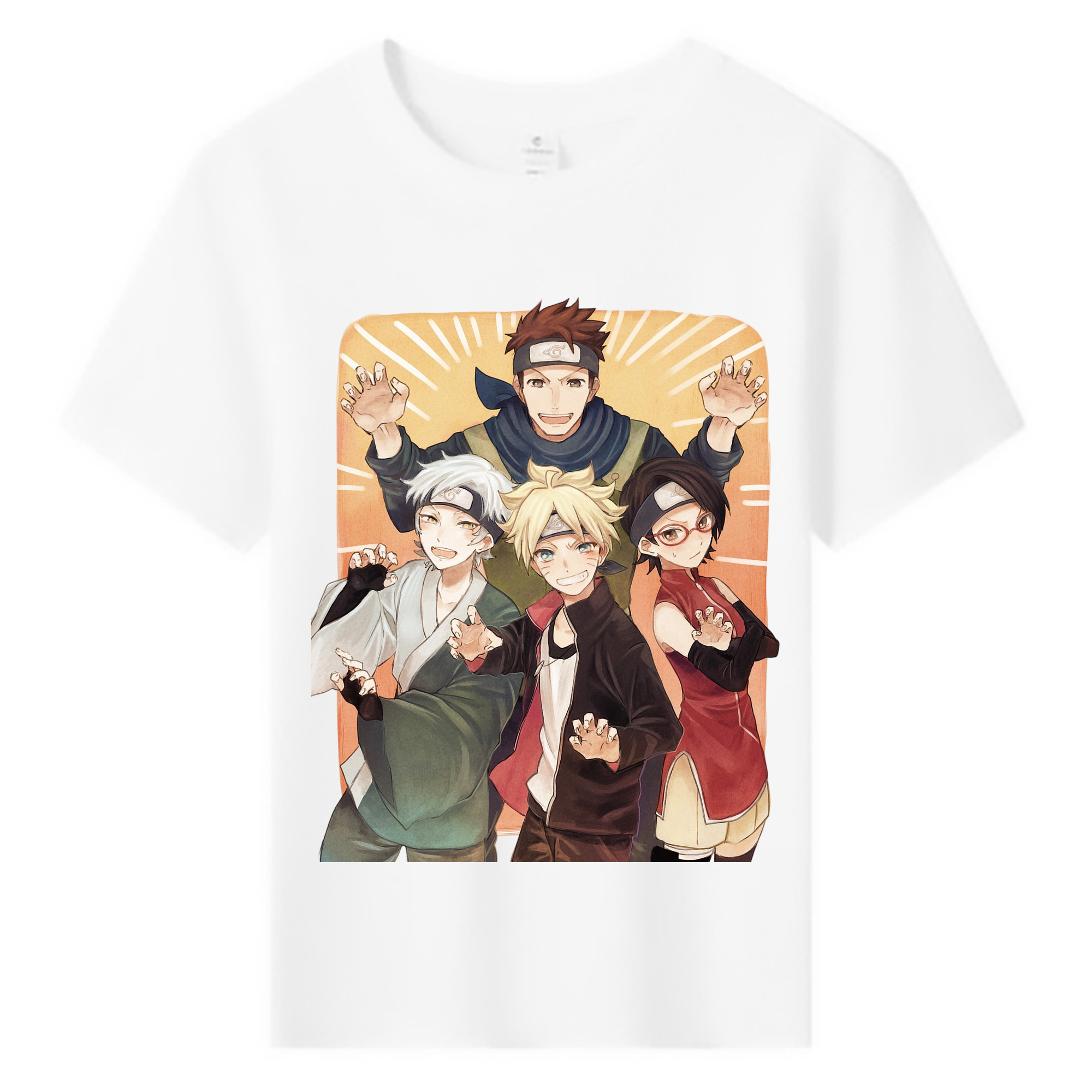 （画像用） NARUTO -ナルト- うちは サラダ Uchiha Sarada 綿100％キッズTシャツ（フロントプリント）